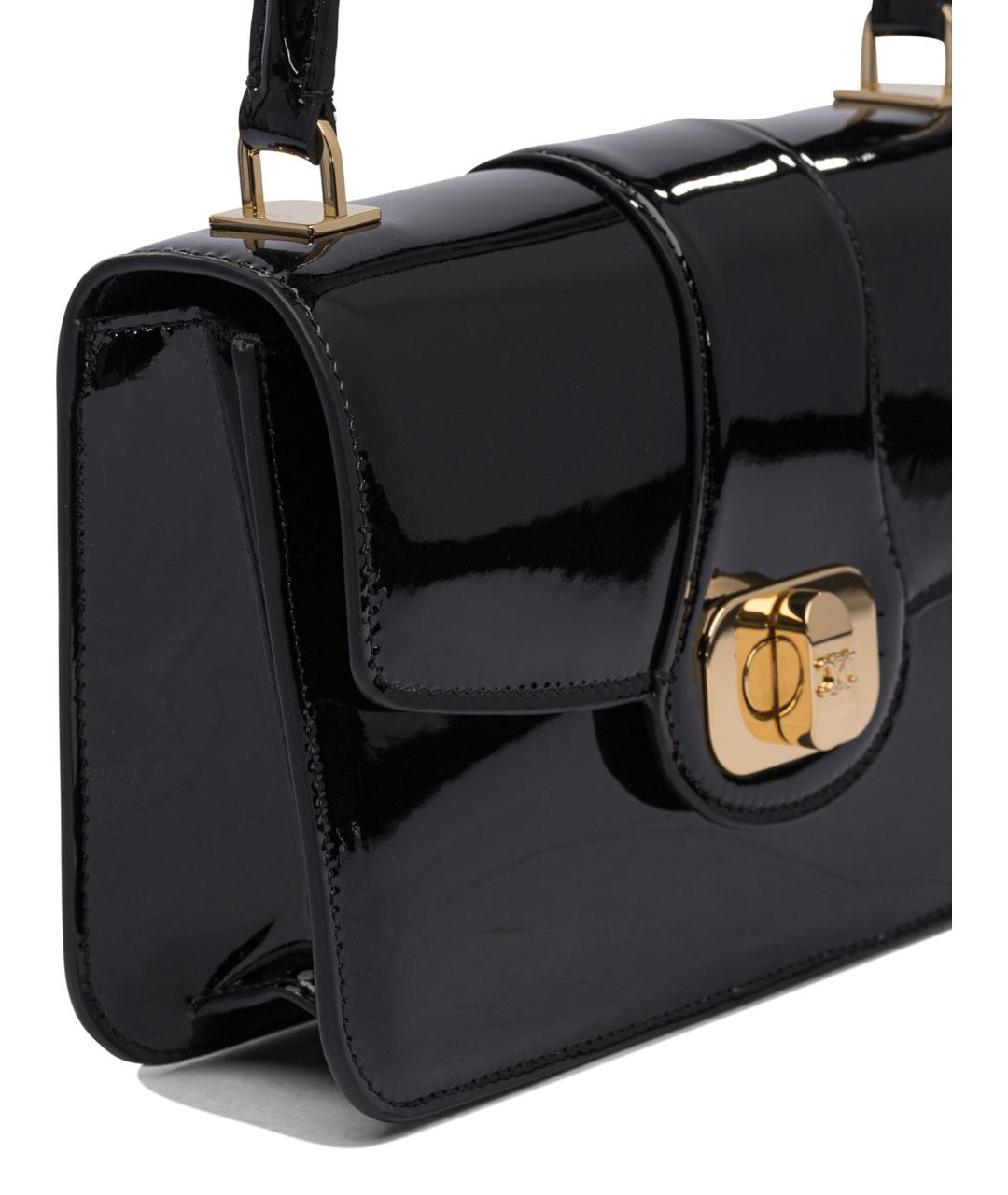 CELINE Черная кожаная сумка через плечо, фото 4