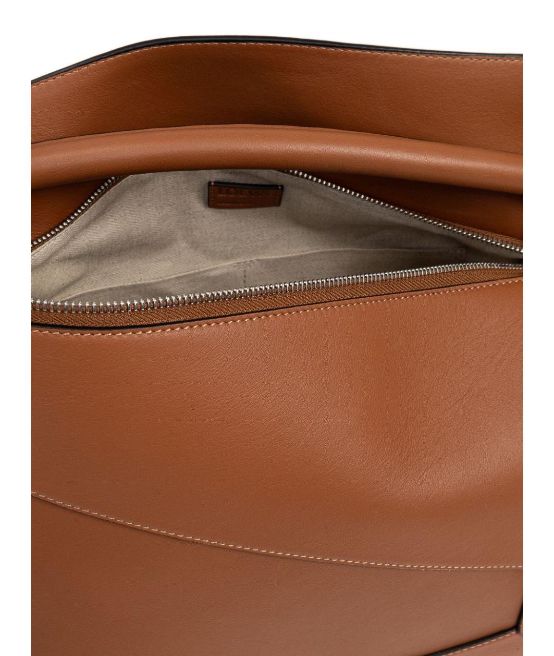 LOEWE Коричневая кожаная сумка на плечо, фото 3