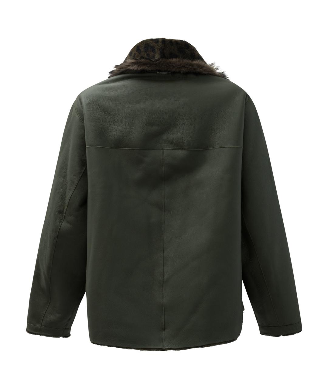 FURLING BY GIANI Зеленые кожаное пальто, фото 4