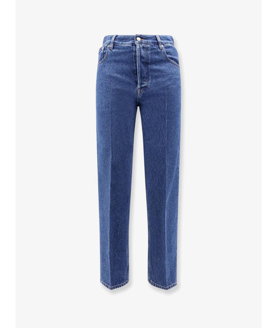 GUCCI Синие хлопковые прямые джинсы, фото 4