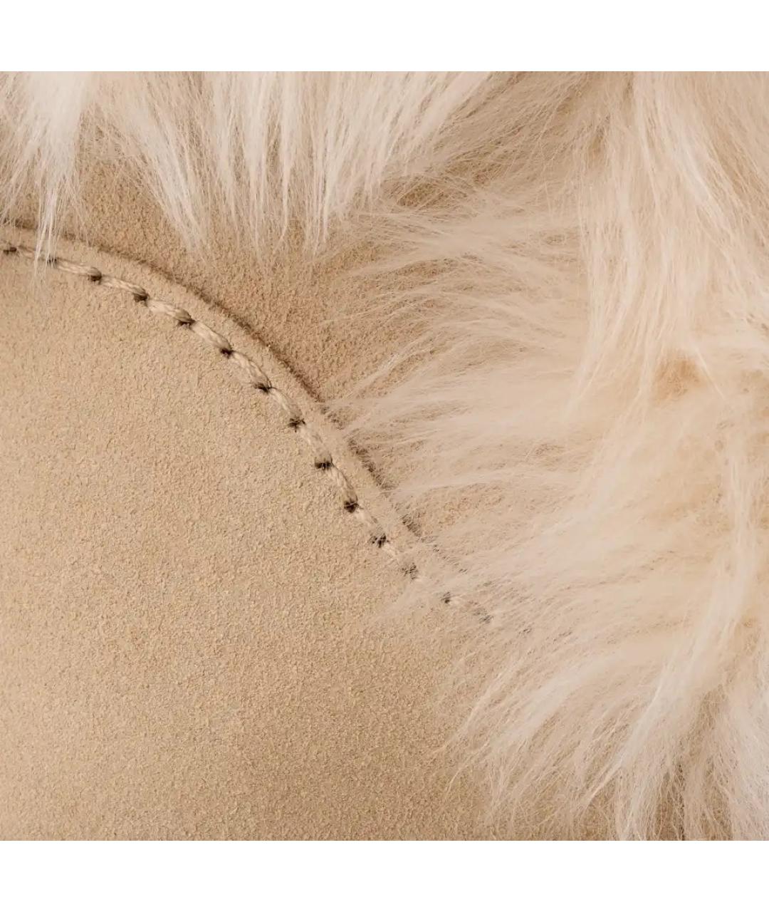 UGG AUSTRALIA Бежевые замшевые ботинки, фото 4