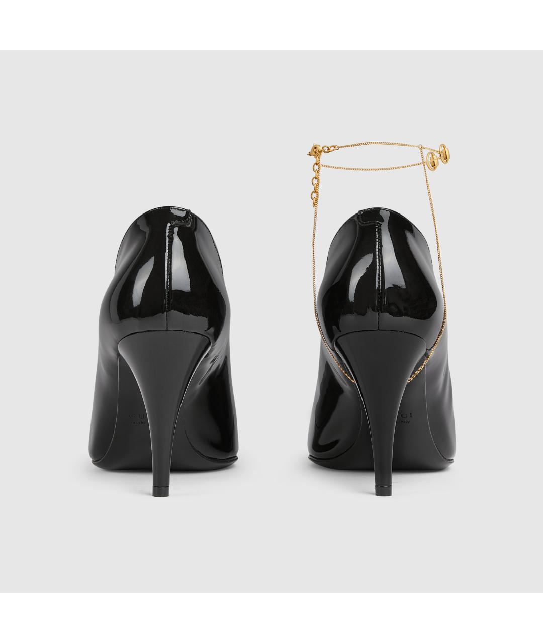 GUCCI Черные туфли из лакированной кожи, фото 2