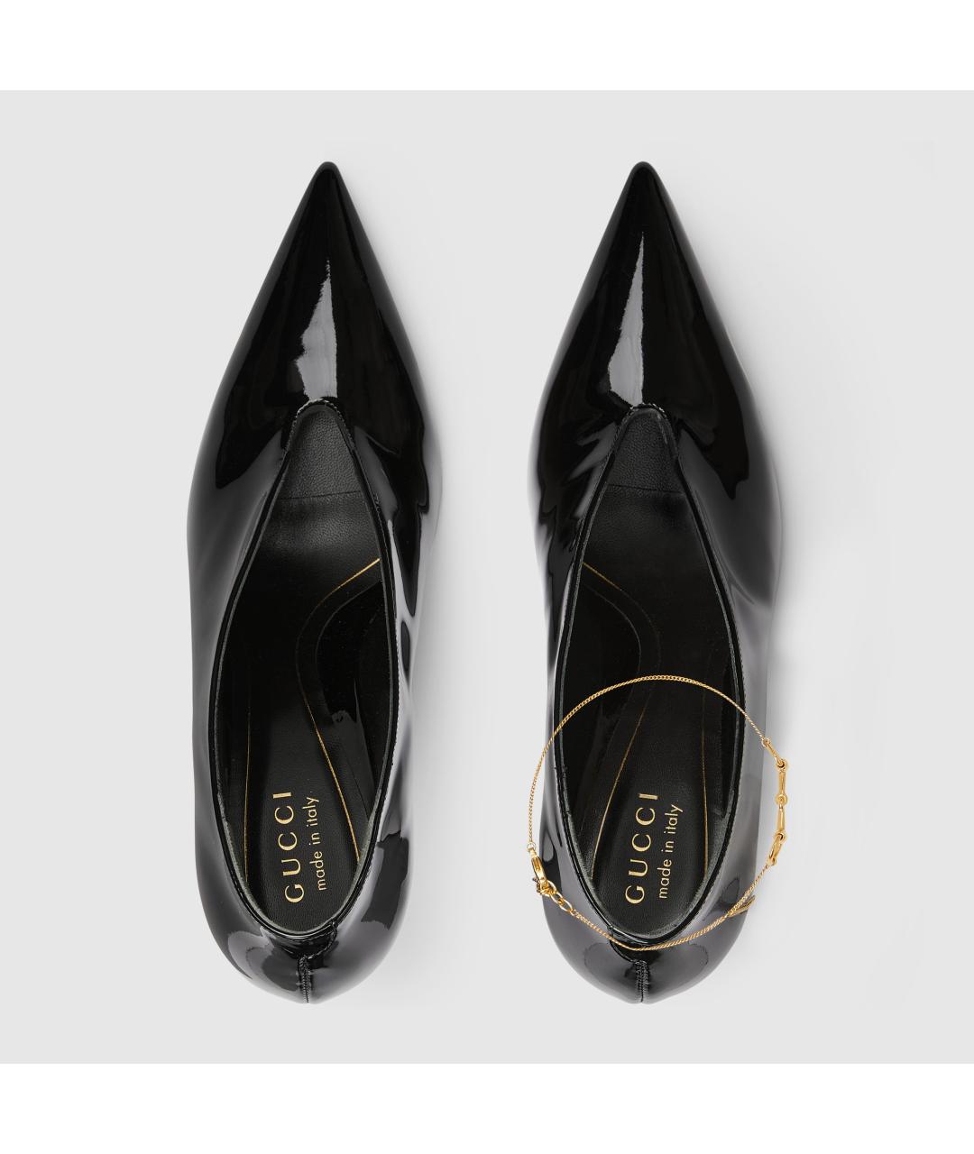 GUCCI Черные туфли из лакированной кожи, фото 5