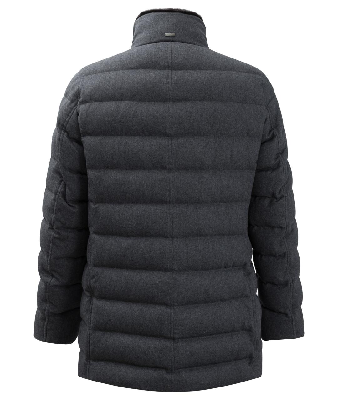 HERNO Серое шелковое пальто, фото 2