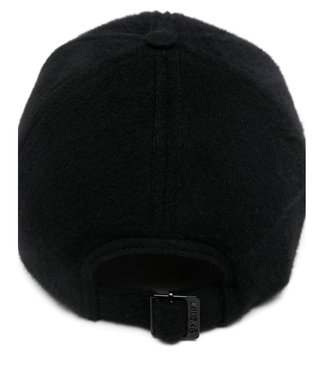 SAINT LAURENT Черная кашемировая кепка/бейсболка, фото 2