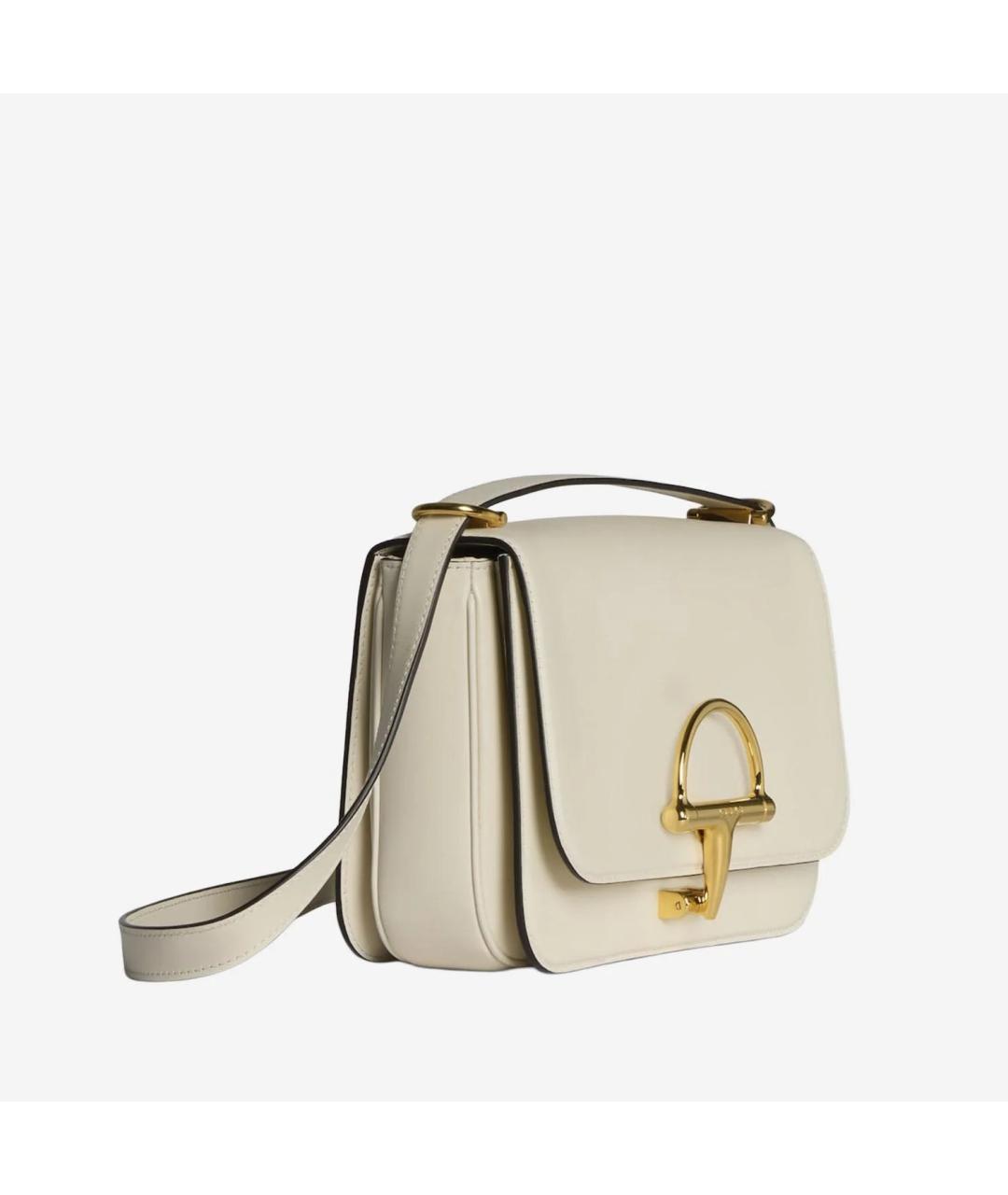 GUCCI Белая кожаная сумка через плечо, фото 3