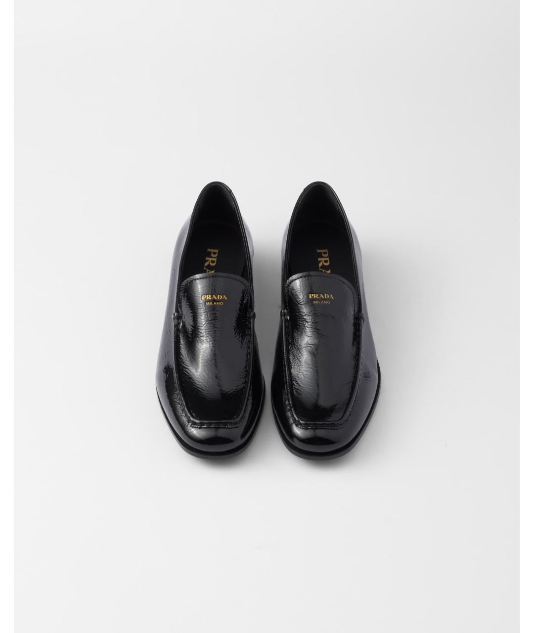 PRADA Черные лоферы из лакированной кожи, фото 3
