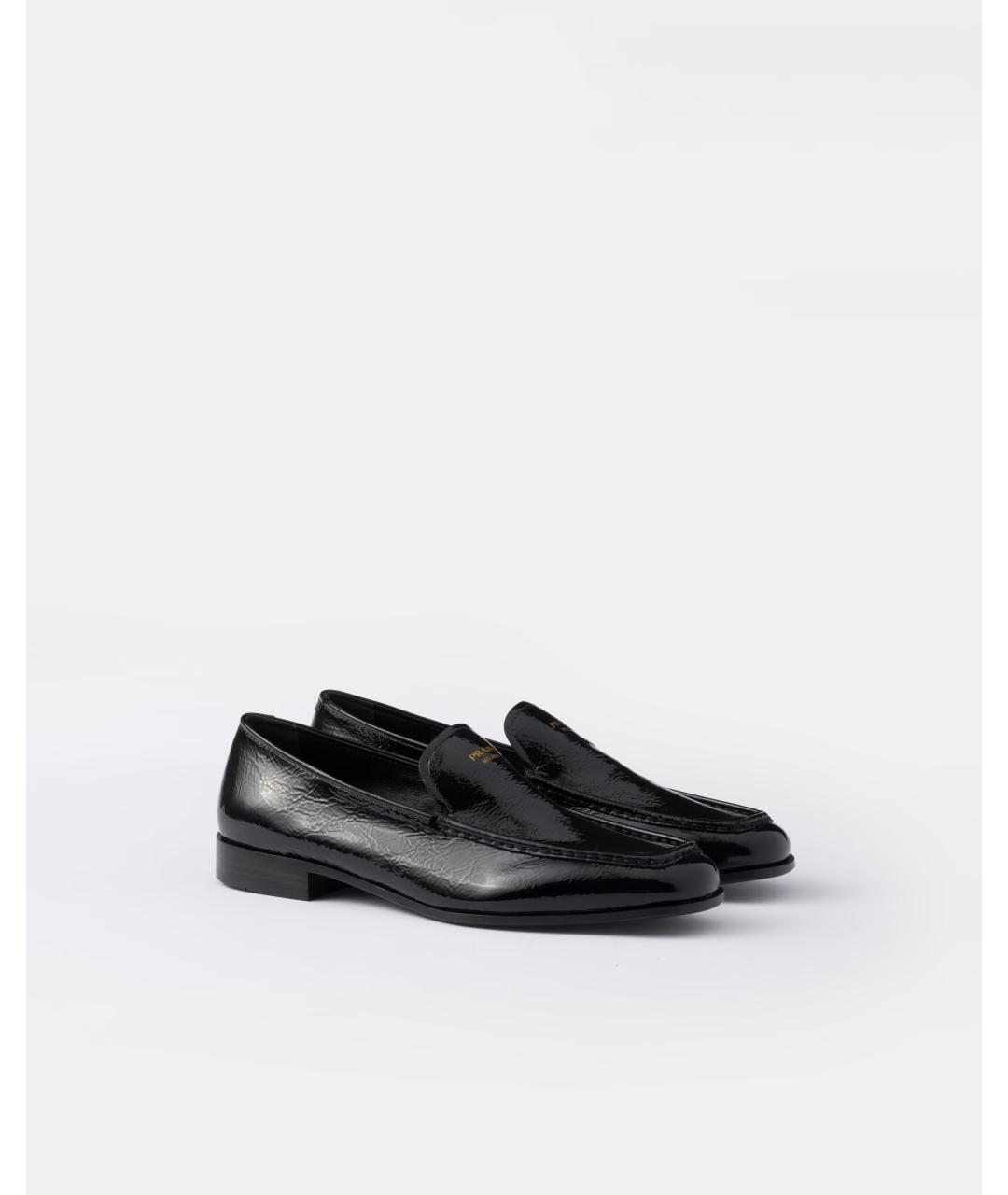 PRADA Черные лоферы из лакированной кожи, фото 2