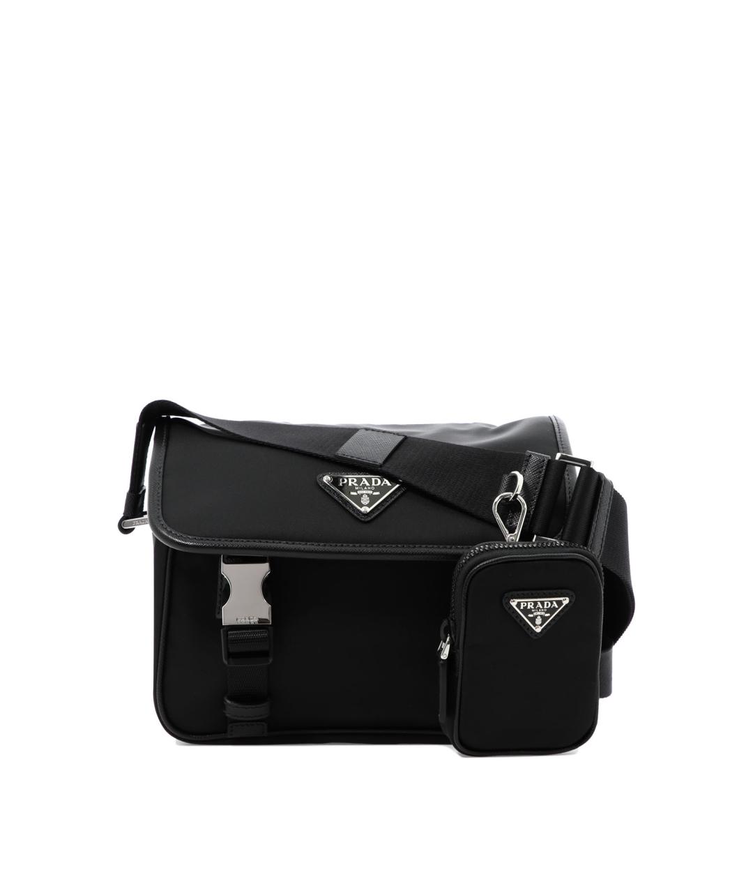 PRADA Черная синтетическая сумка на плечо, фото 1