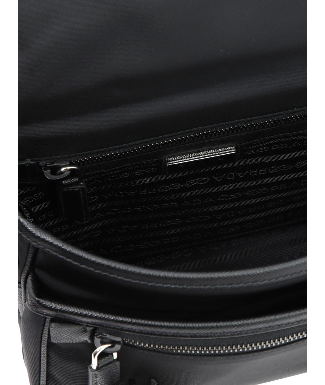 PRADA Черная синтетическая сумка на плечо, фото 5