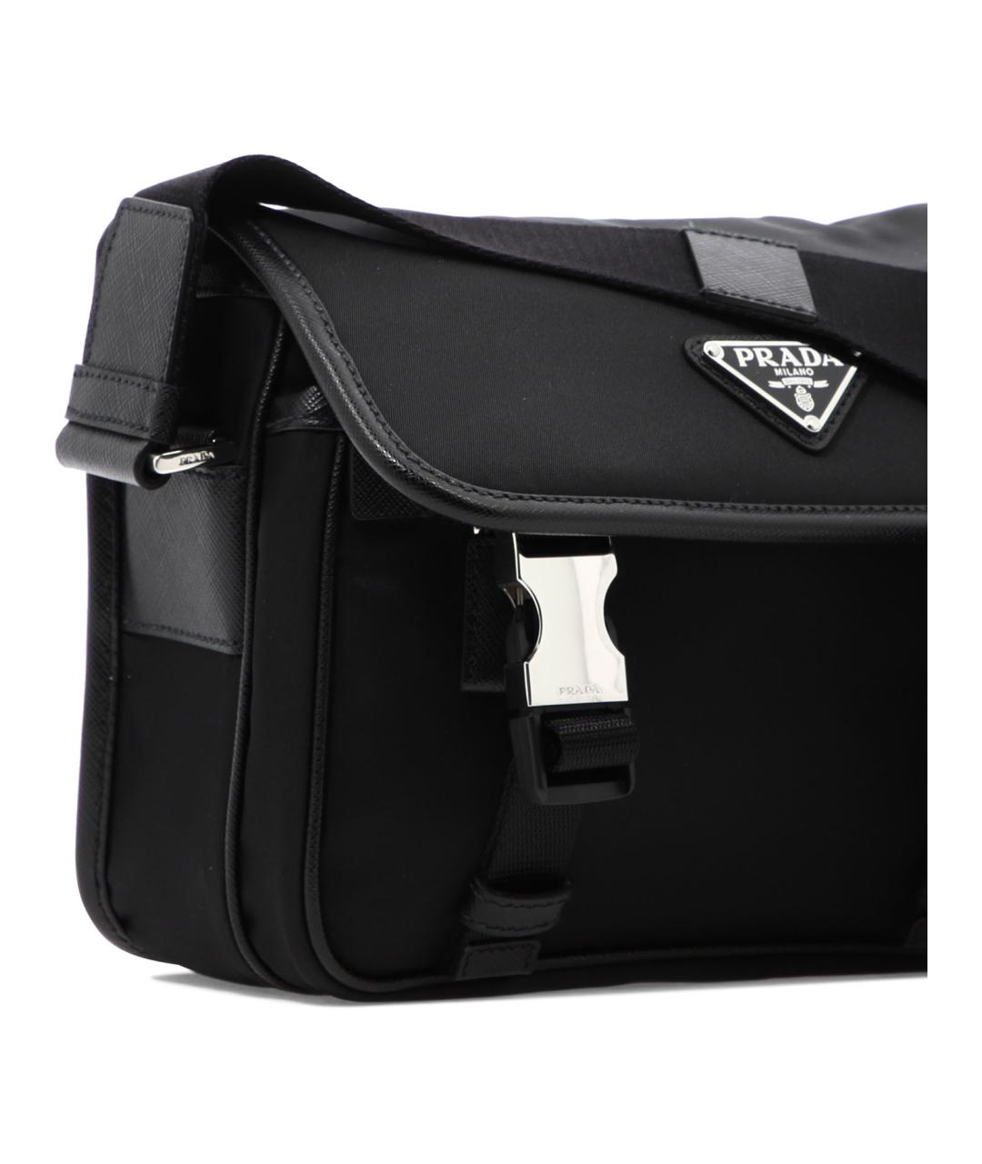 PRADA Черная синтетическая сумка на плечо, фото 4