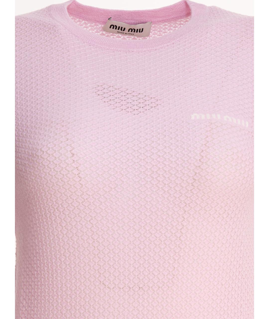 MIU MIU Розовый кашемировый джемпер / свитер, фото 3