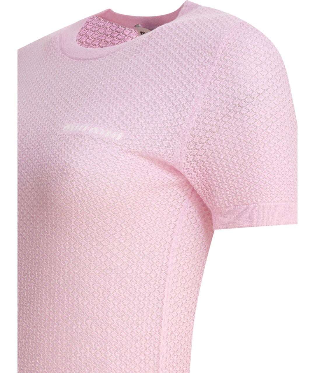 MIU MIU Розовый кашемировый джемпер / свитер, фото 4