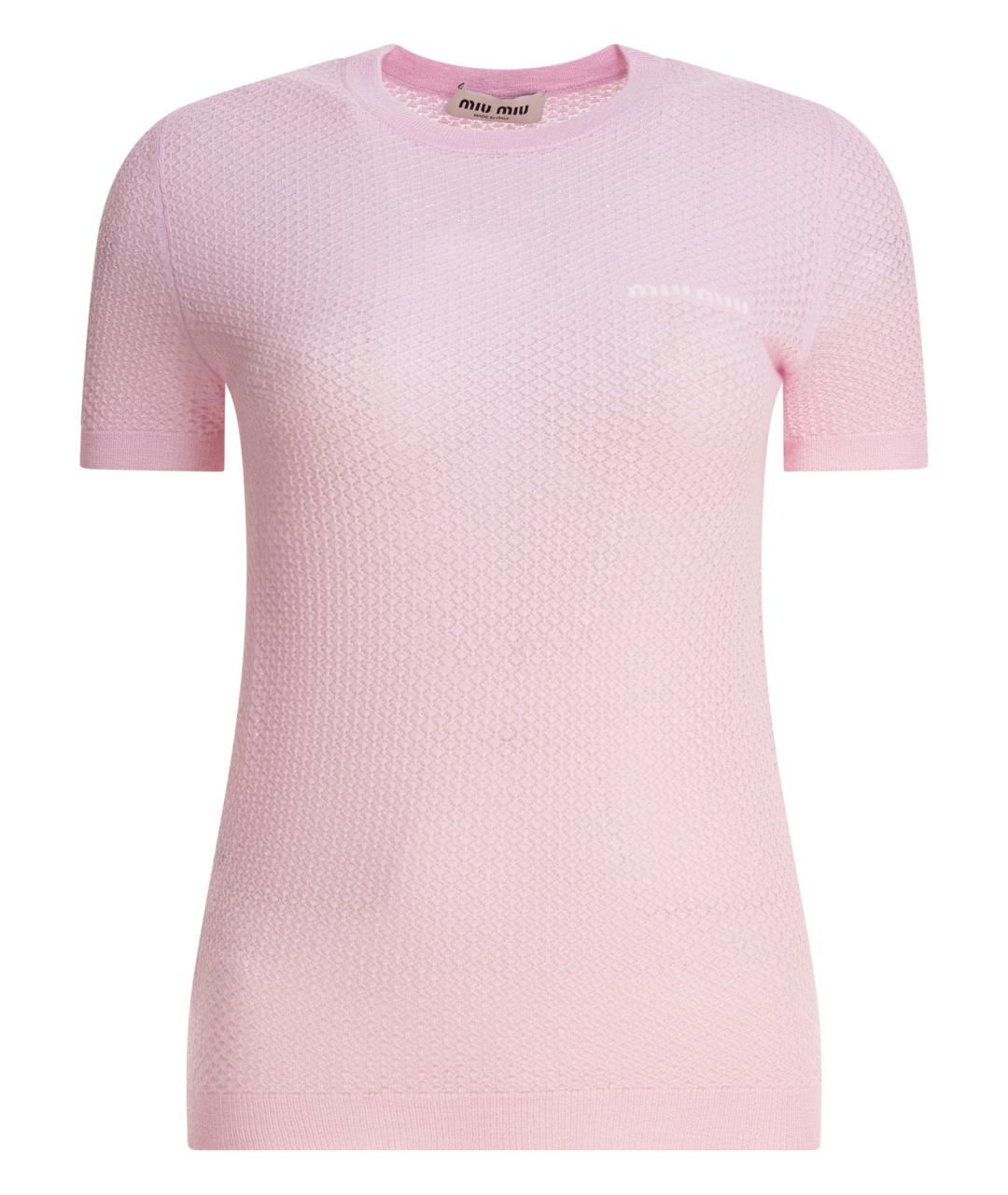 MIU MIU Розовый кашемировый джемпер / свитер, фото 1