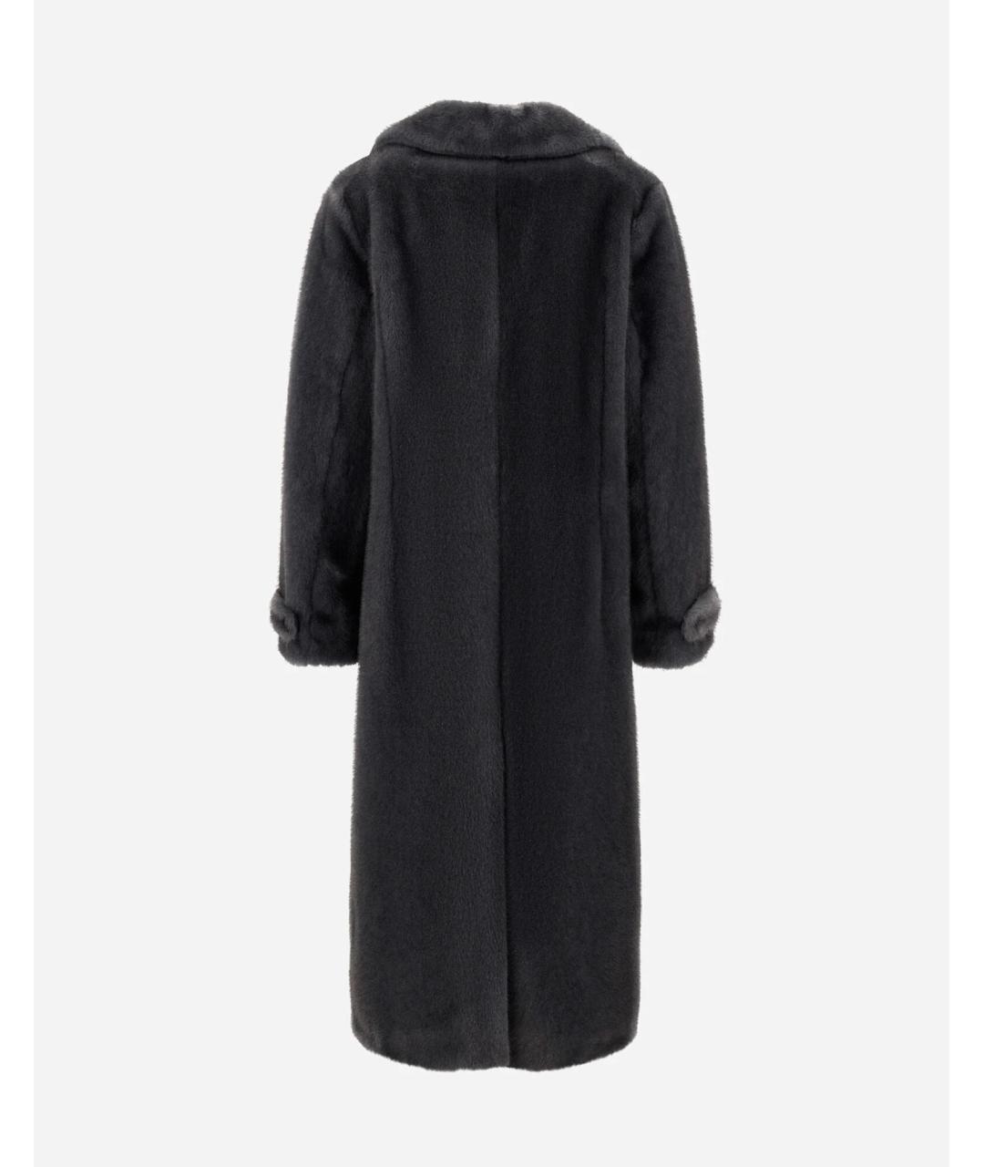 HERNO Серое полиэстеровое пальто, фото 3