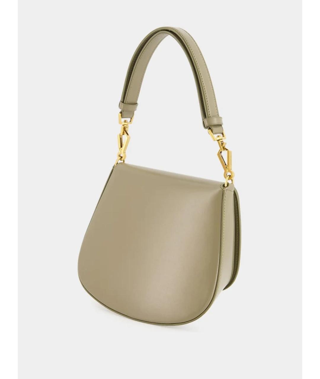 SAINT LAURENT Зеленая кожаная сумка через плечо, фото 3