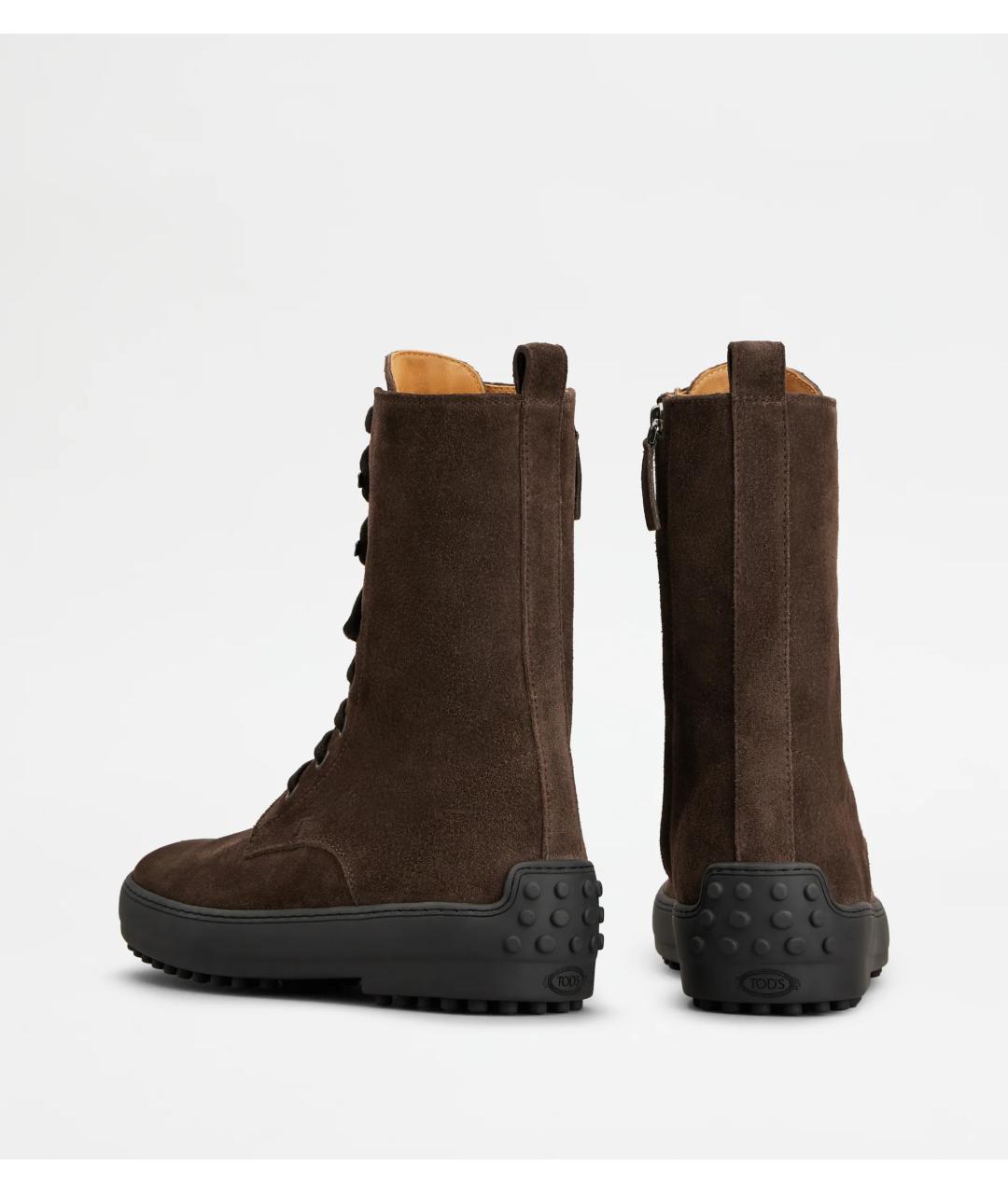 TOD'S Коричневые замшевые ботинки, фото 3