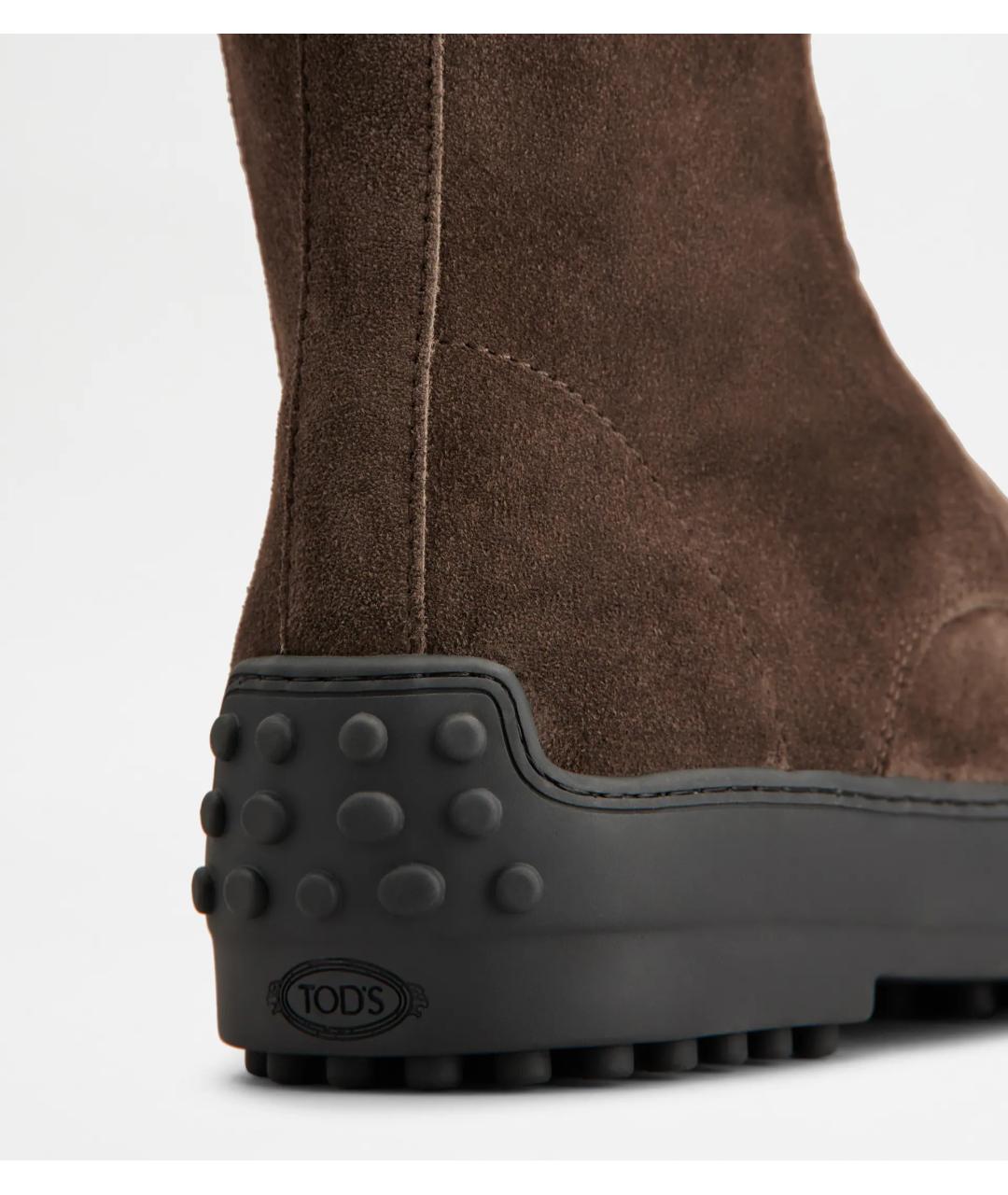 TOD'S Коричневые замшевые ботинки, фото 5