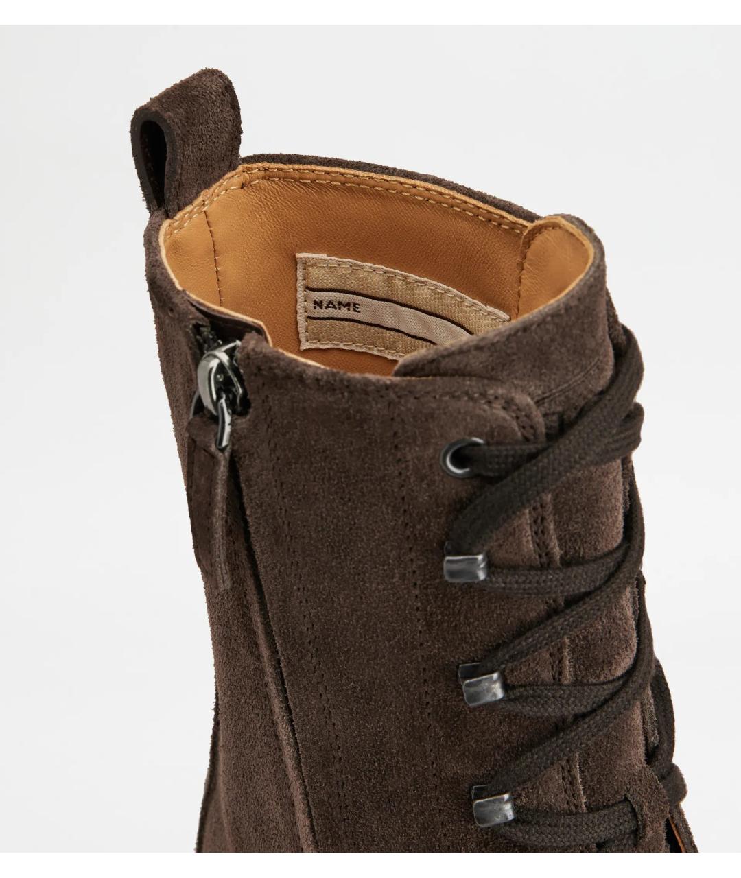 TOD'S Коричневые замшевые ботинки, фото 6