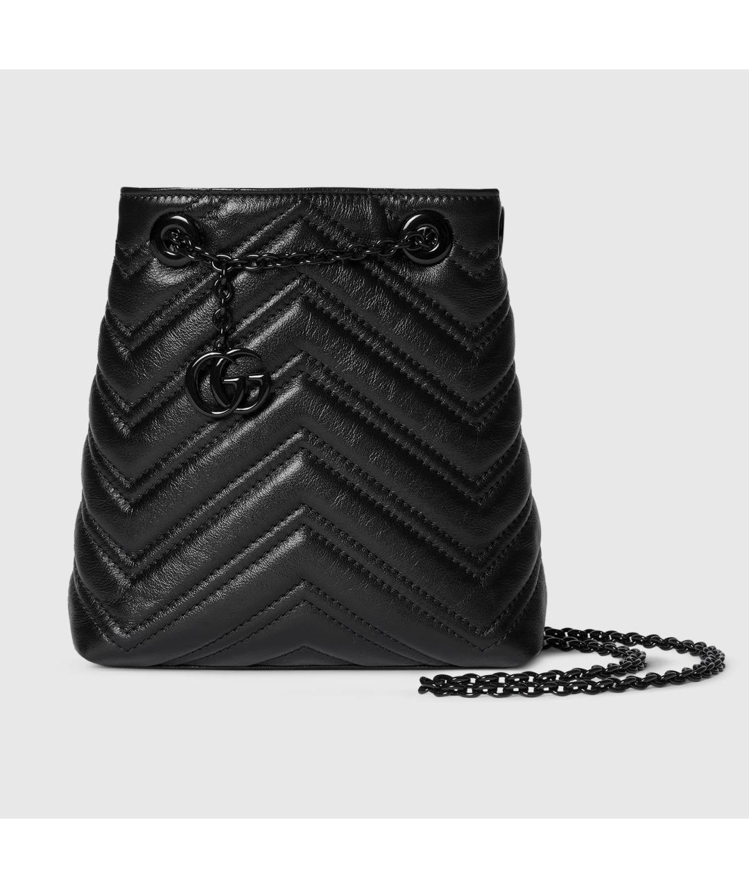 GUCCI Черная кожаная сумка через плечо, фото 1