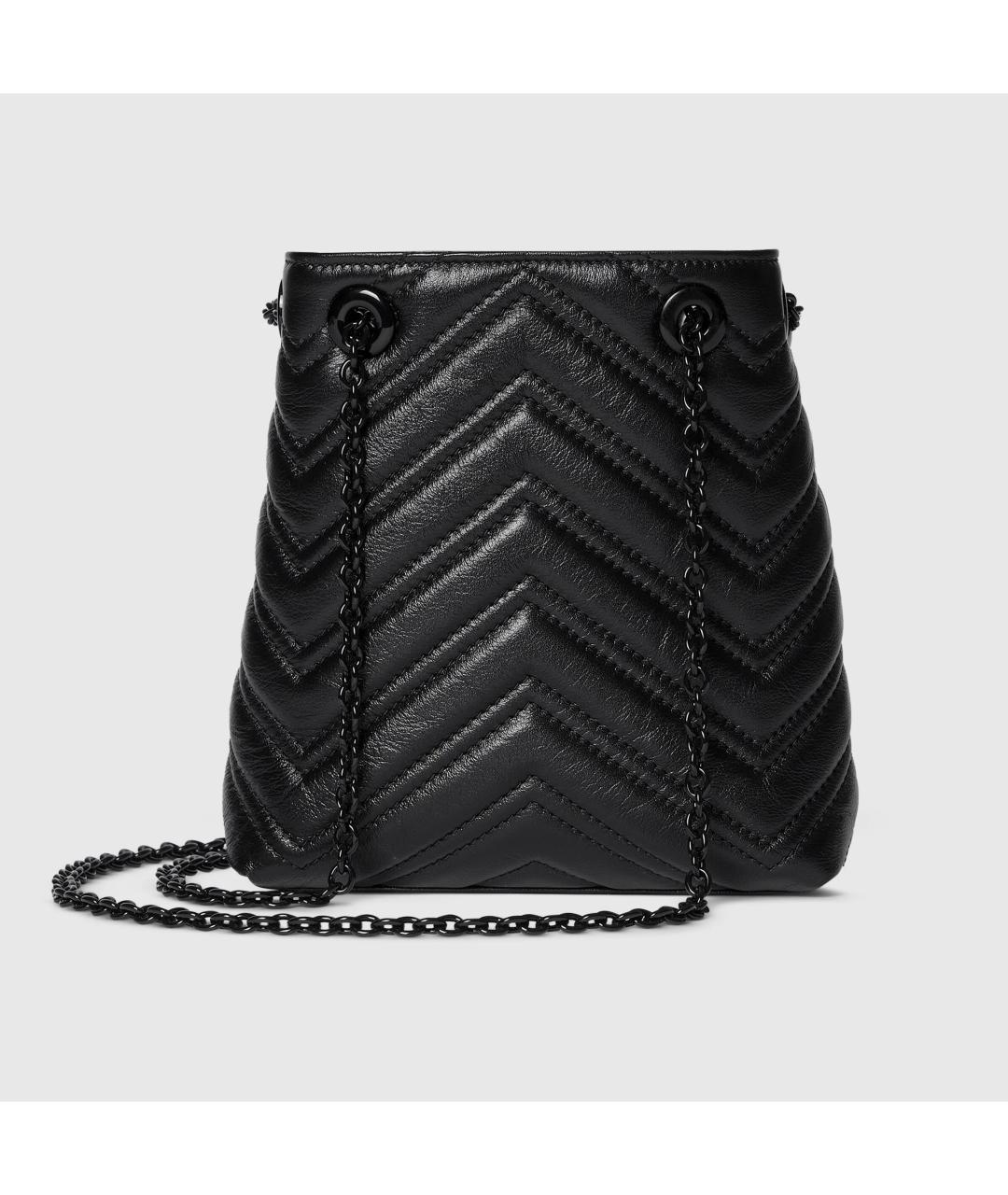 GUCCI Черная кожаная сумка через плечо, фото 5