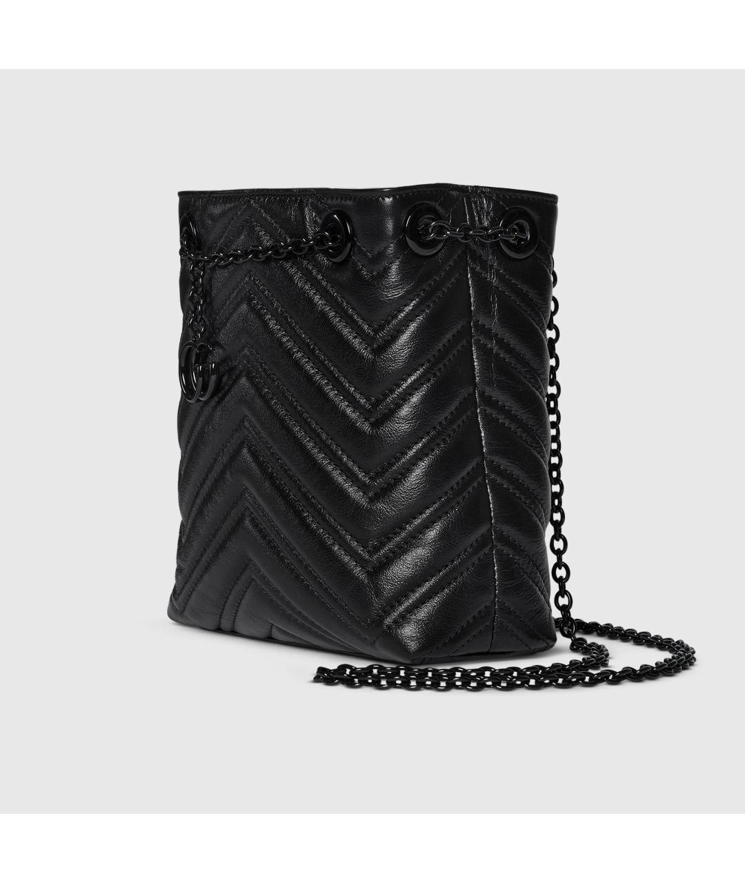 GUCCI Черная кожаная сумка через плечо, фото 3