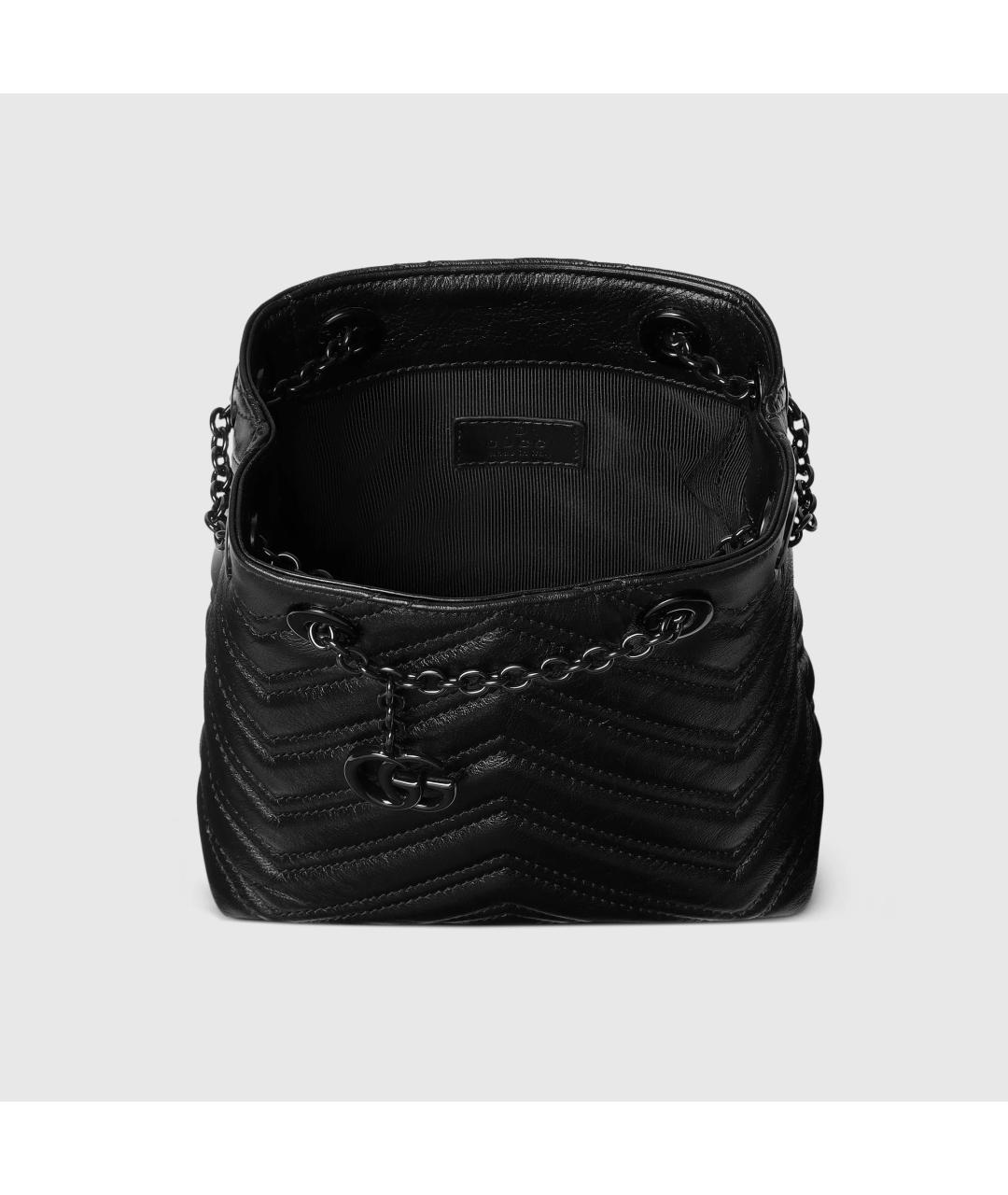 GUCCI Черная кожаная сумка через плечо, фото 4