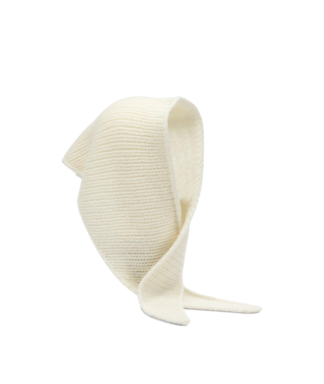 CELINE Белый кашемировый шарф, фото 2