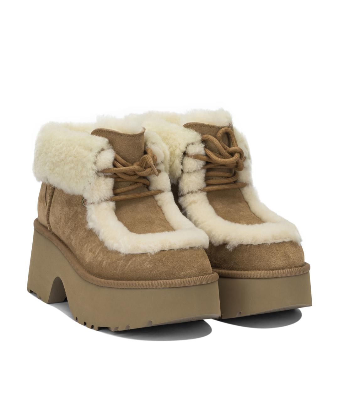 UGG AUSTRALIA Коричневые замшевые ботинки, фото 2