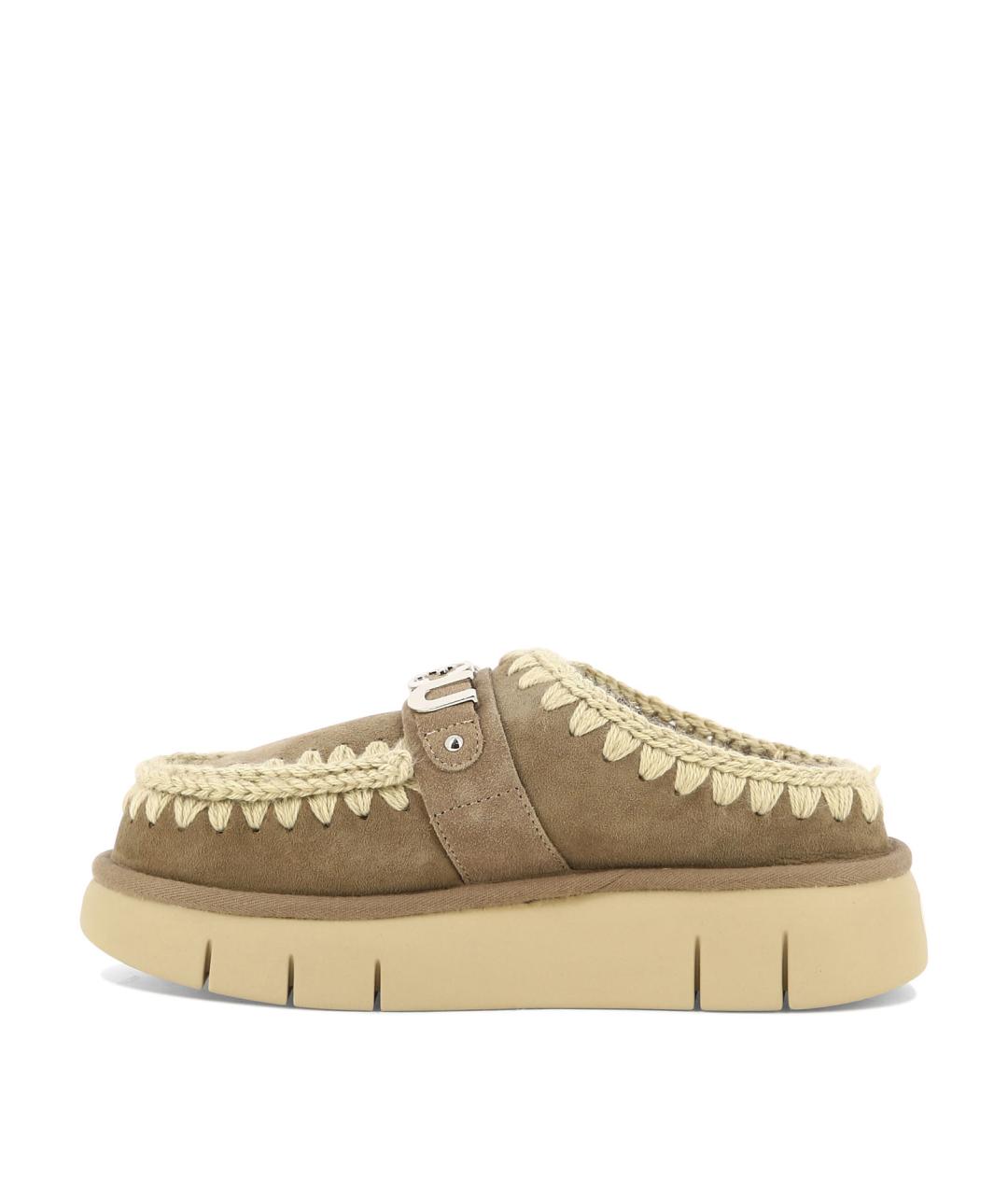 MOU Серые замшевые мюли, фото 3