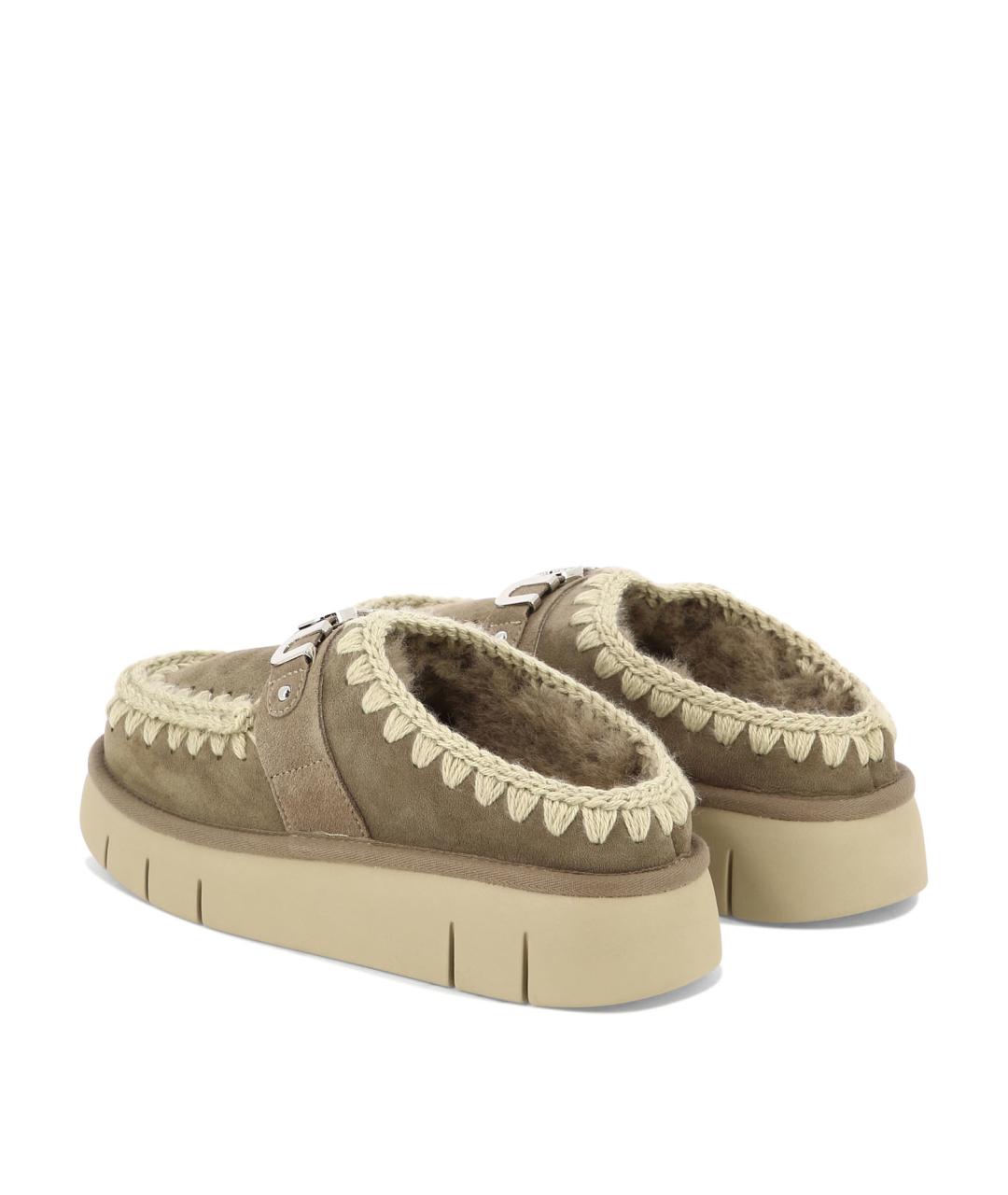 MOU Серые замшевые мюли, фото 4