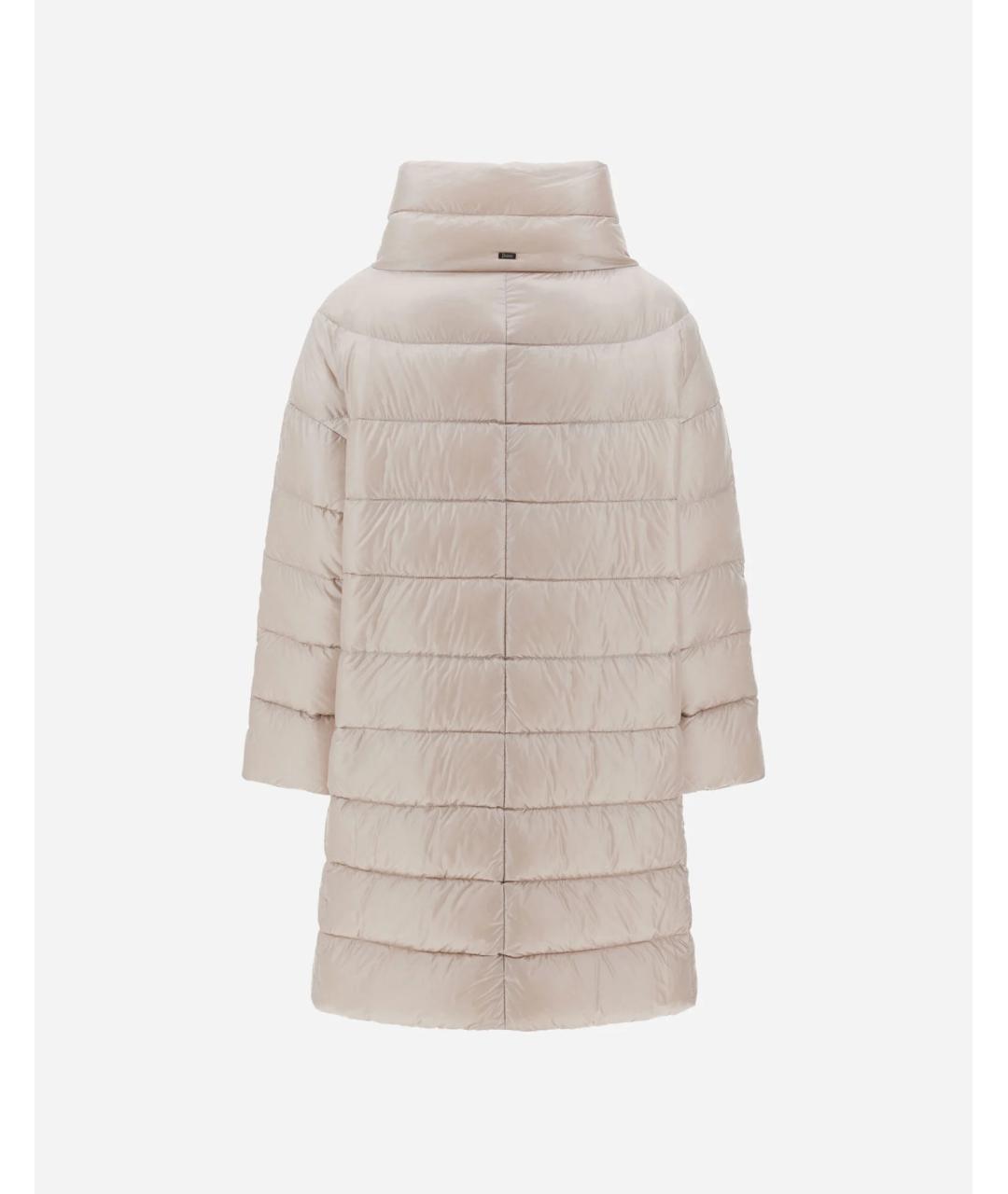 HERNO Бежевый полиамидовый пуховик, фото 3