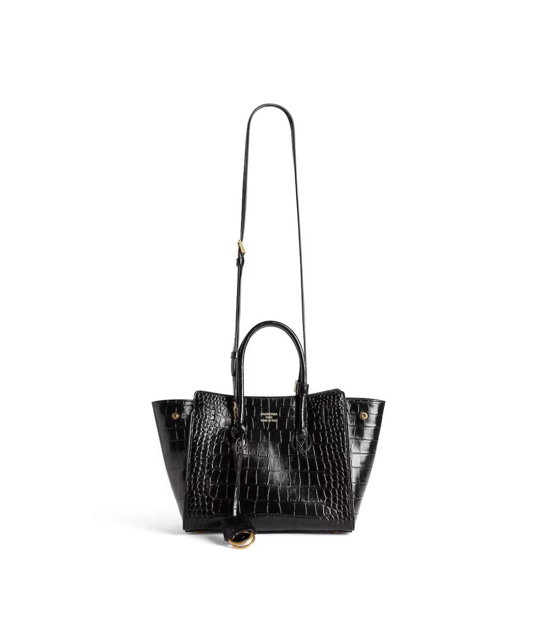 BALENCIAGA Черная кожаная сумка через плечо, фото 4