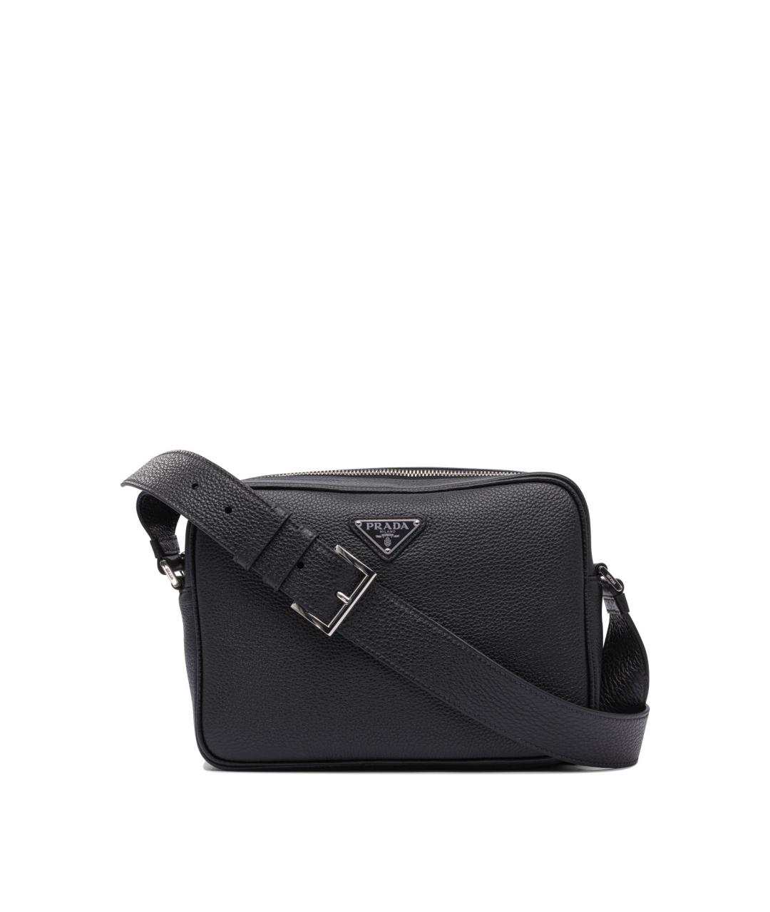 PRADA Черная кожаная сумка на плечо, фото 2