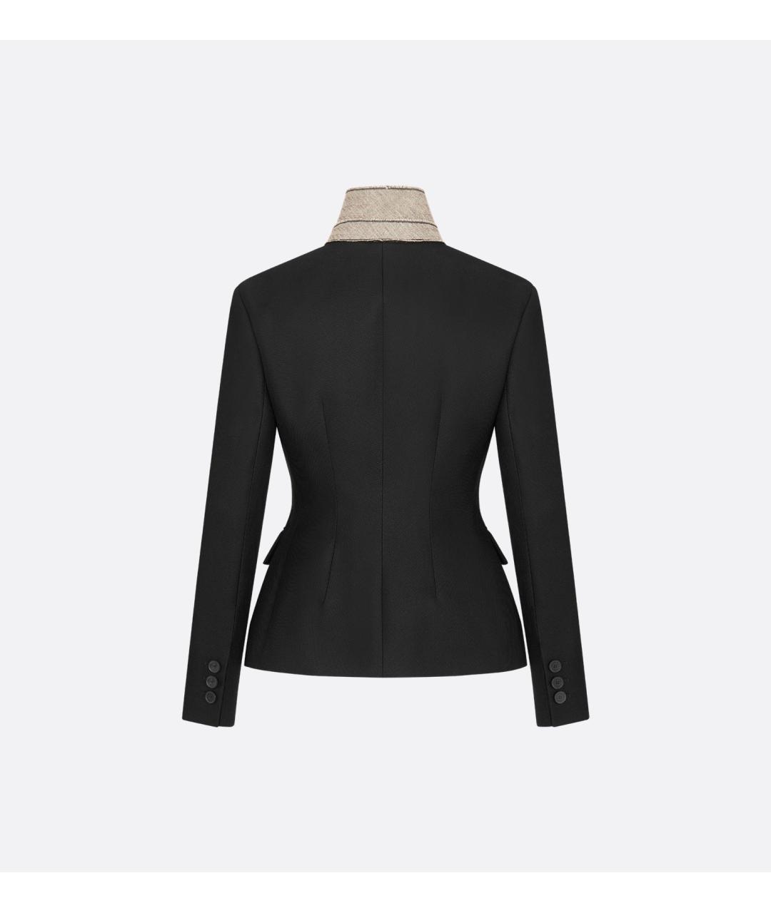 CHRISTIAN DIOR Черный шерстяной жакет/пиджак, фото 2