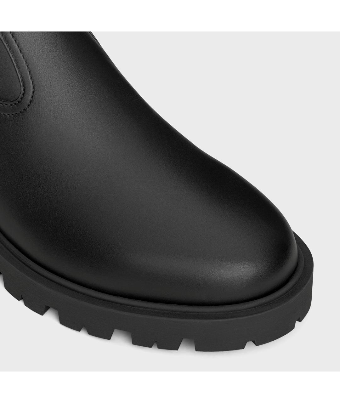 CELINE Черные кожаные ботинки, фото 2