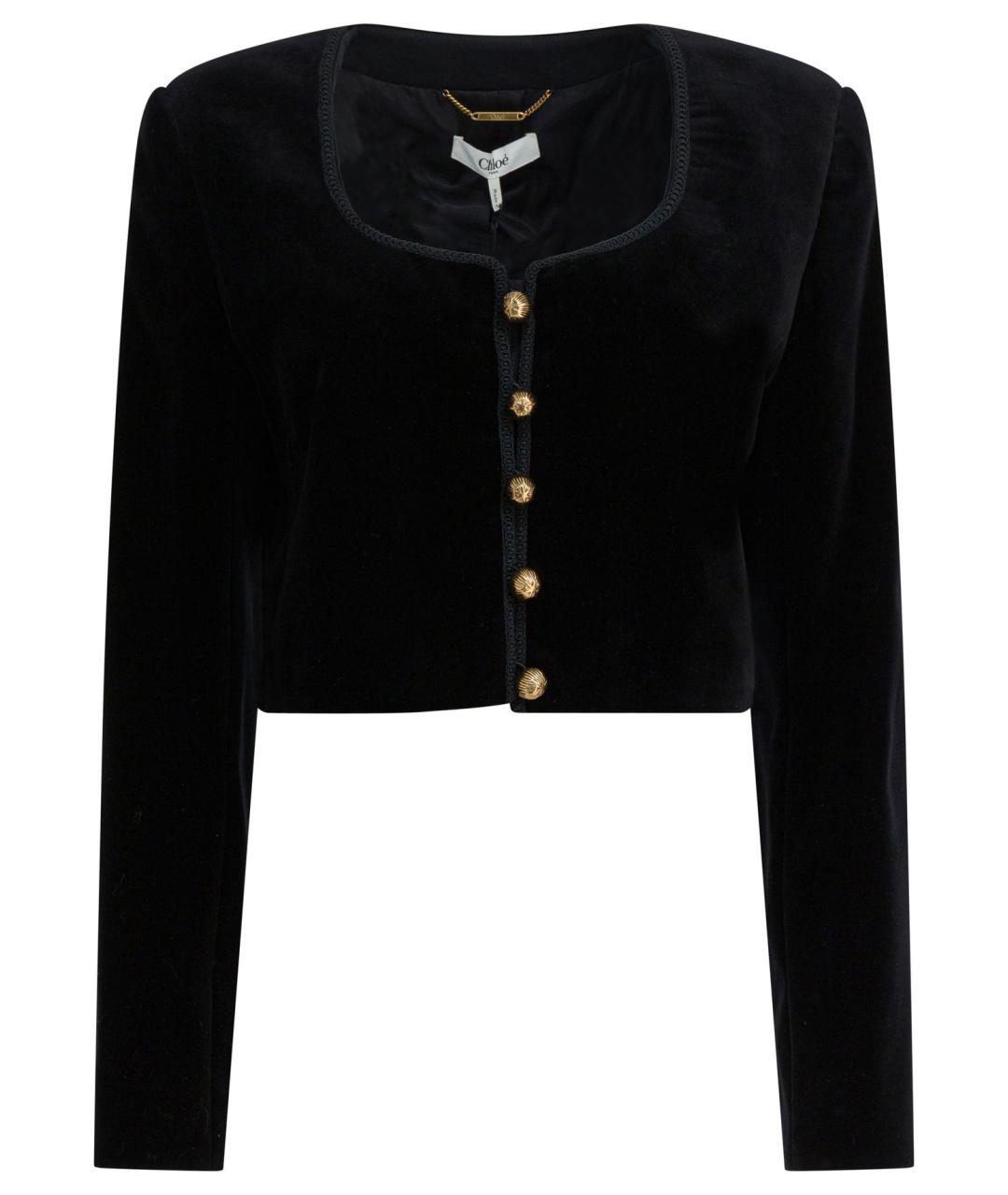 CHLOE Черный бархатный жакет/пиджак, фото 1