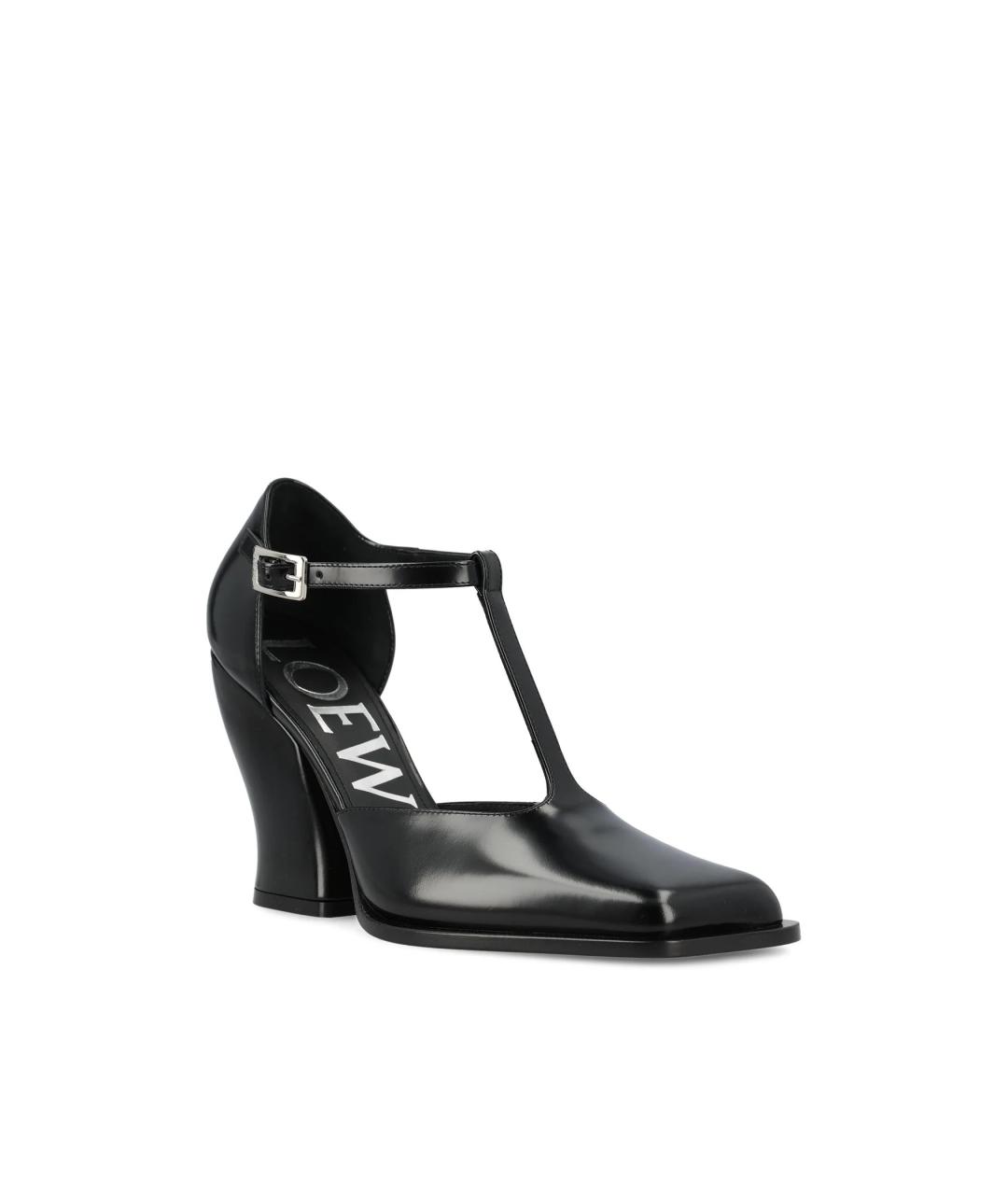 LOEWE Черные кожаные туфли, фото 4