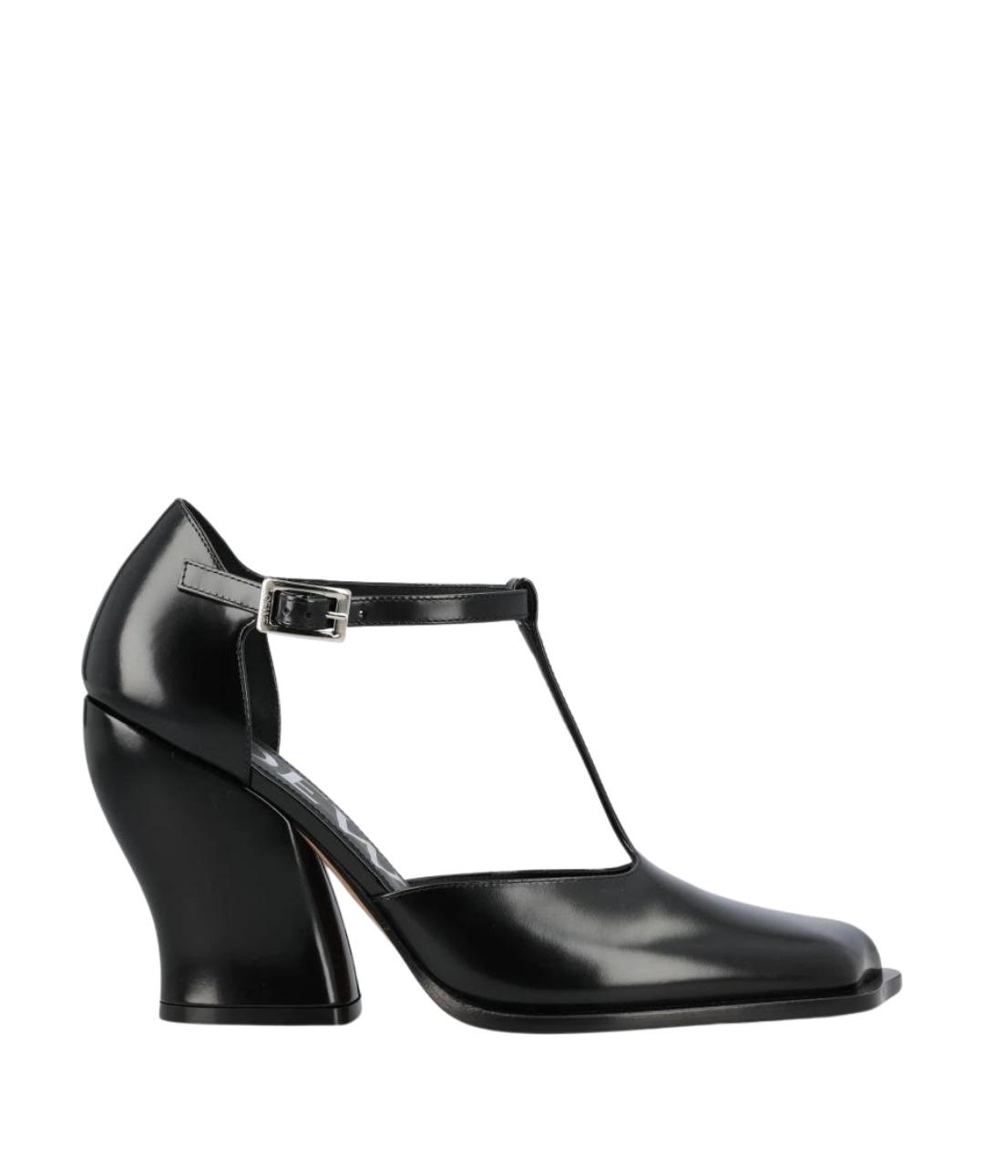 LOEWE Черные кожаные туфли, фото 1