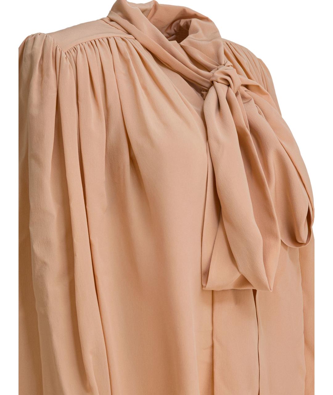 CHLOE Бежевая шелковая рубашка, фото 4