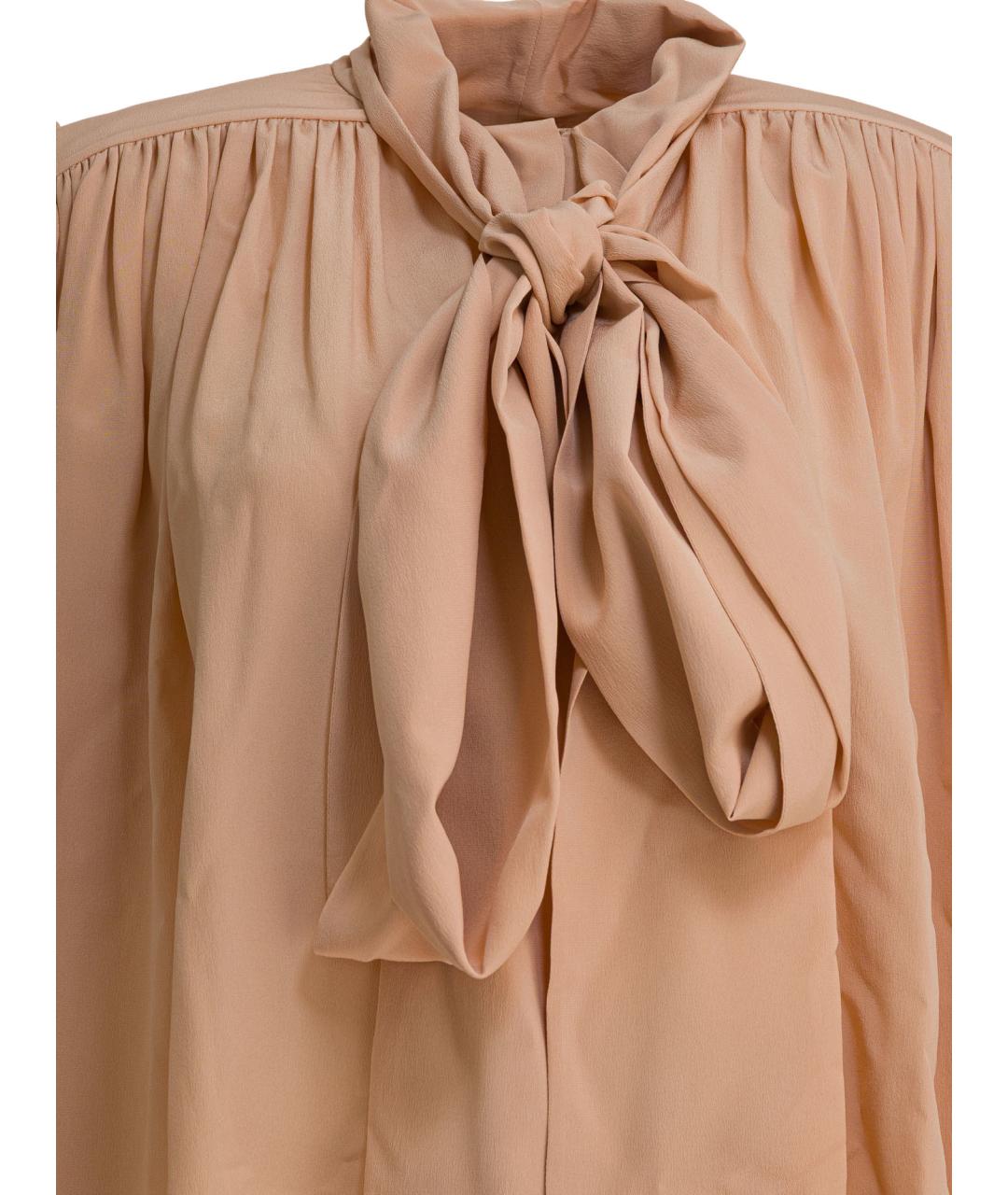 CHLOE Бежевая шелковая рубашка, фото 3