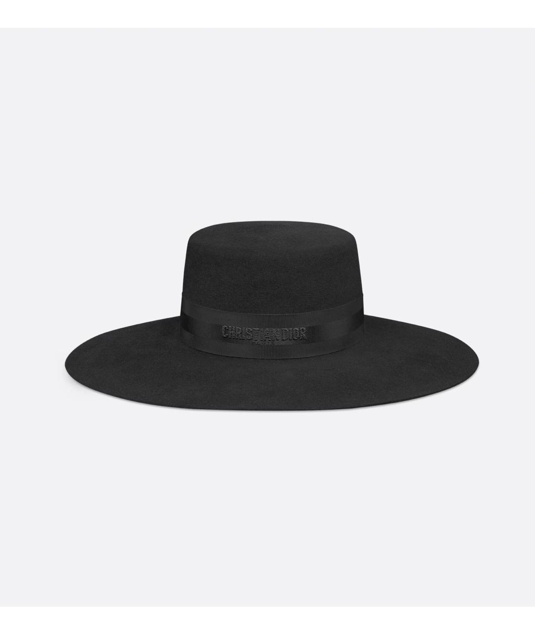 CHRISTIAN DIOR Черная шерстяная шляпа, фото 1