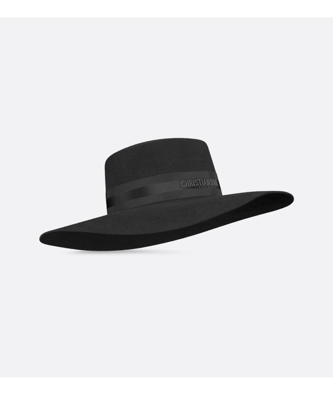 CHRISTIAN DIOR Черная шерстяная шляпа, фото 2