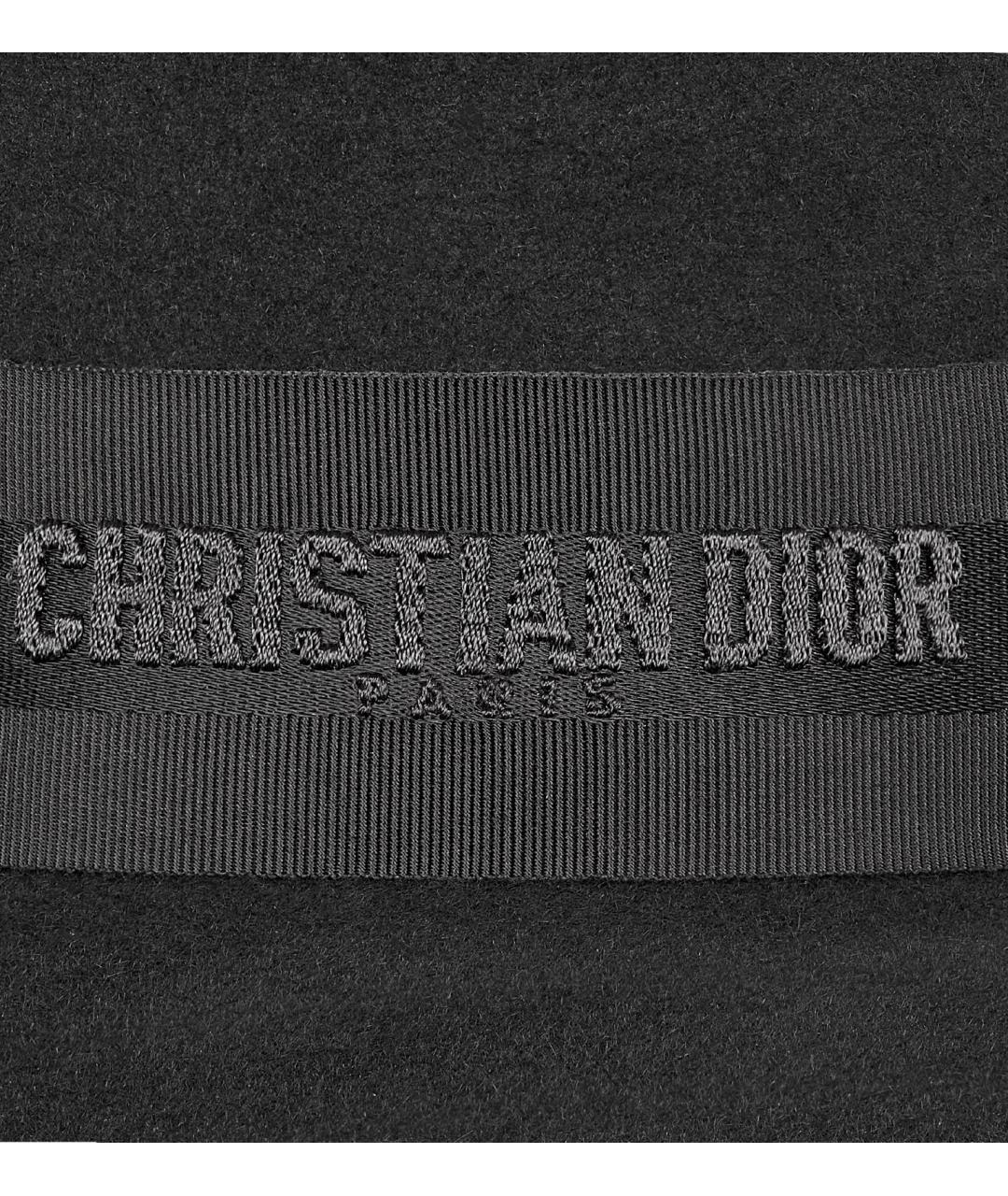 CHRISTIAN DIOR Черная шерстяная шляпа, фото 3