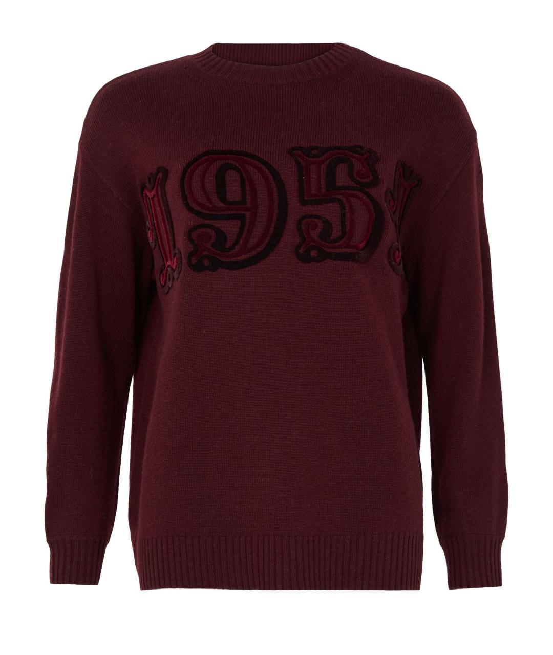 MAX MARA Бордовый шерстяной джемпер / свитер, фото 1