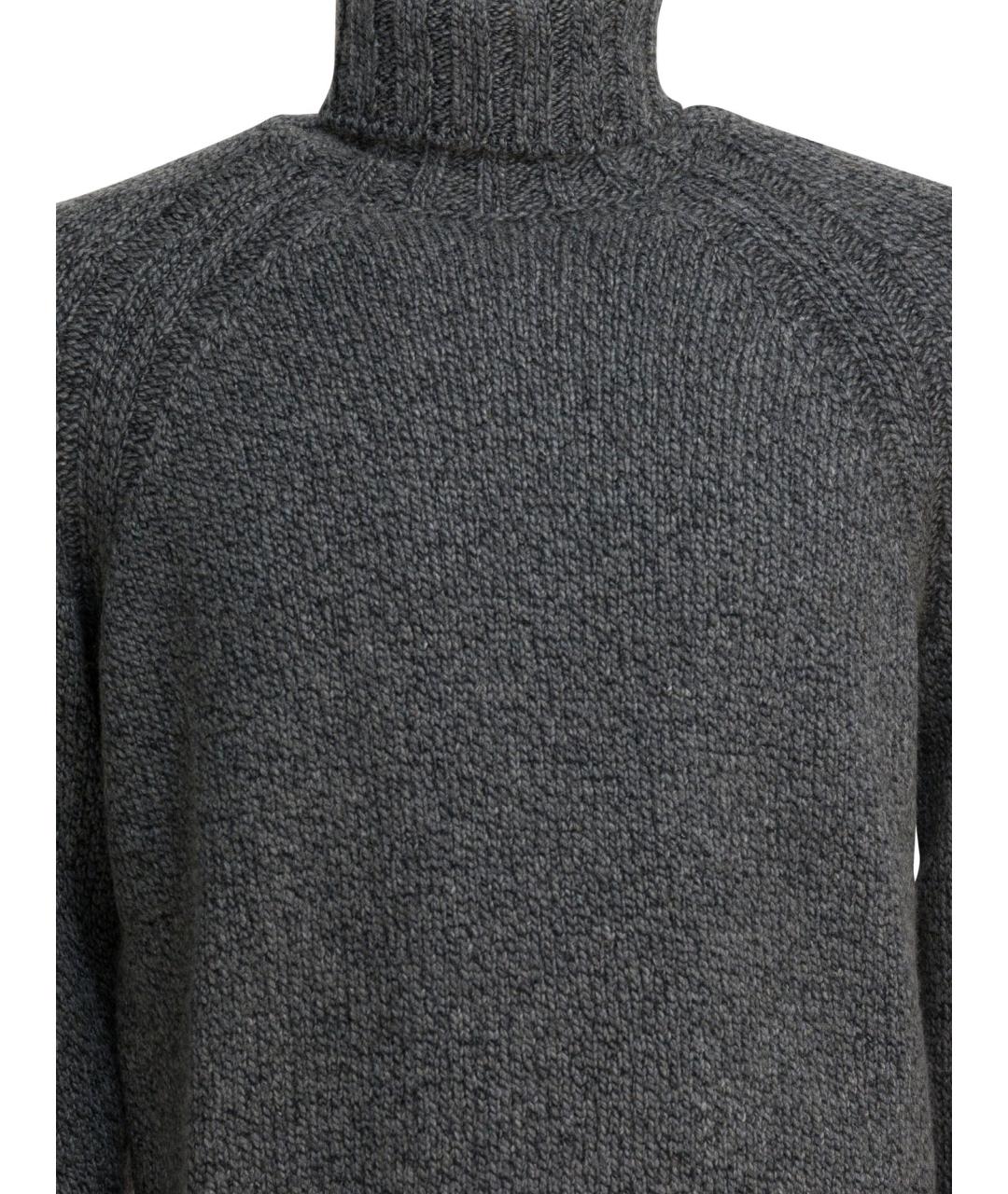 ZEGNA Серый кашемировый джемпер / свитер, фото 3