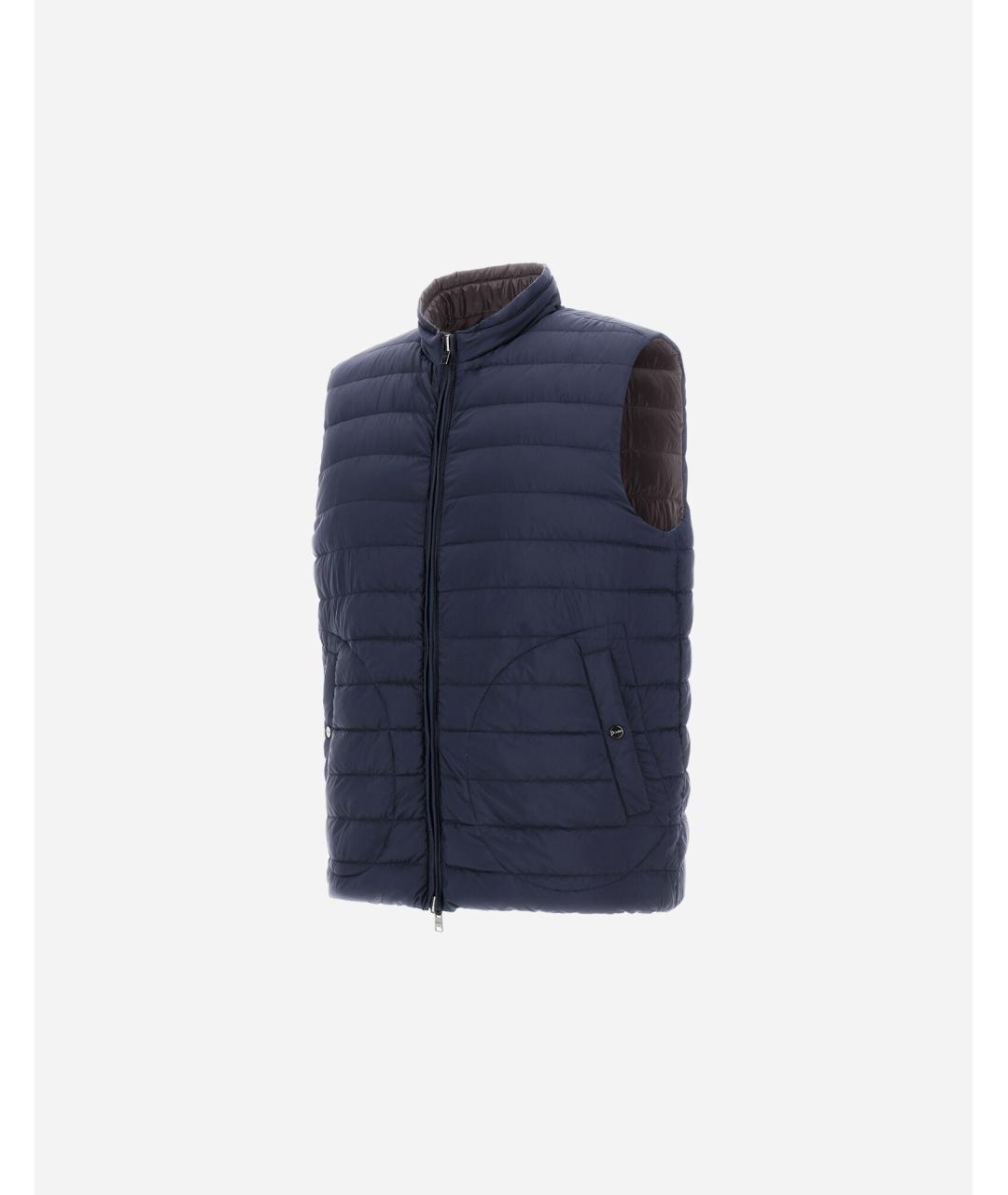 HERNO Синий полиамидовый жилет, фото 3