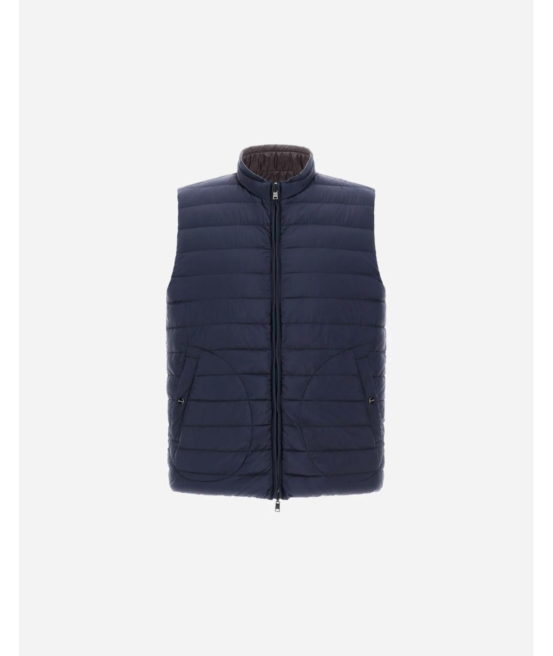 HERNO Синий полиамидовый жилет, фото 4