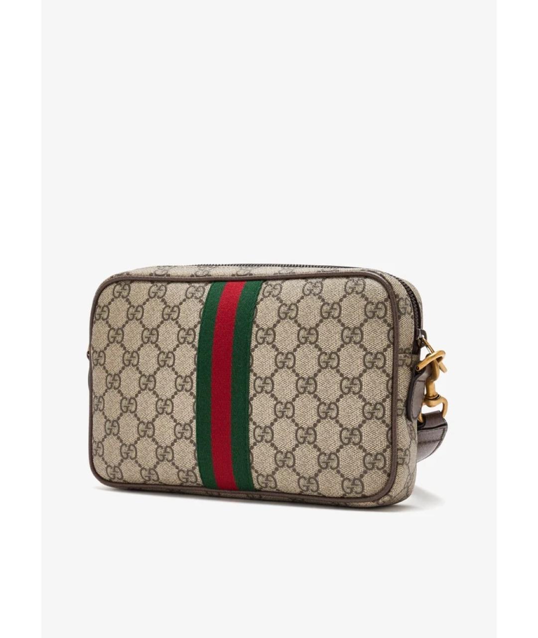 GUCCI Бежевая синтетическая сумка на плечо, фото 3