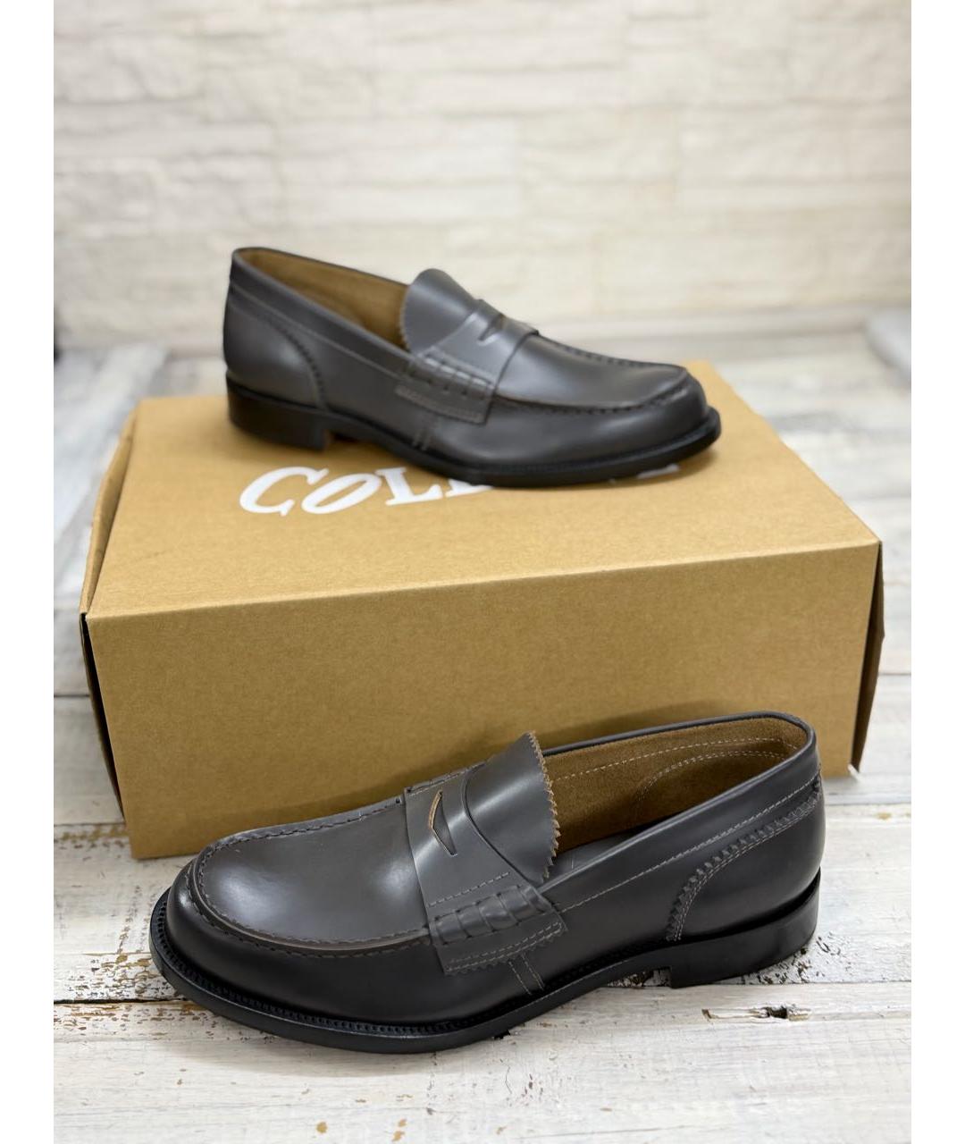 COLLEGE Серые кожаные лоферы, фото 6